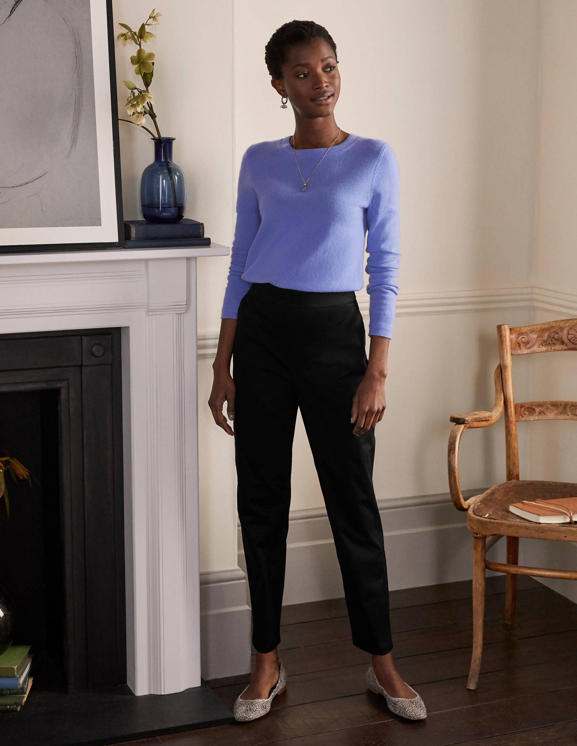 Pantalon Danby à enfiler BLK Femme Boden, Noir