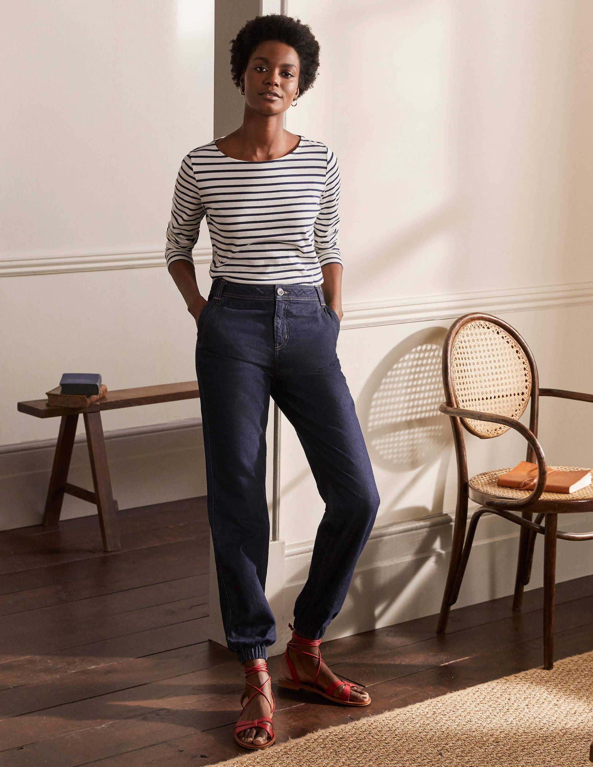 Pantalon chino Gowrie DDN Femme Boden, Indigo