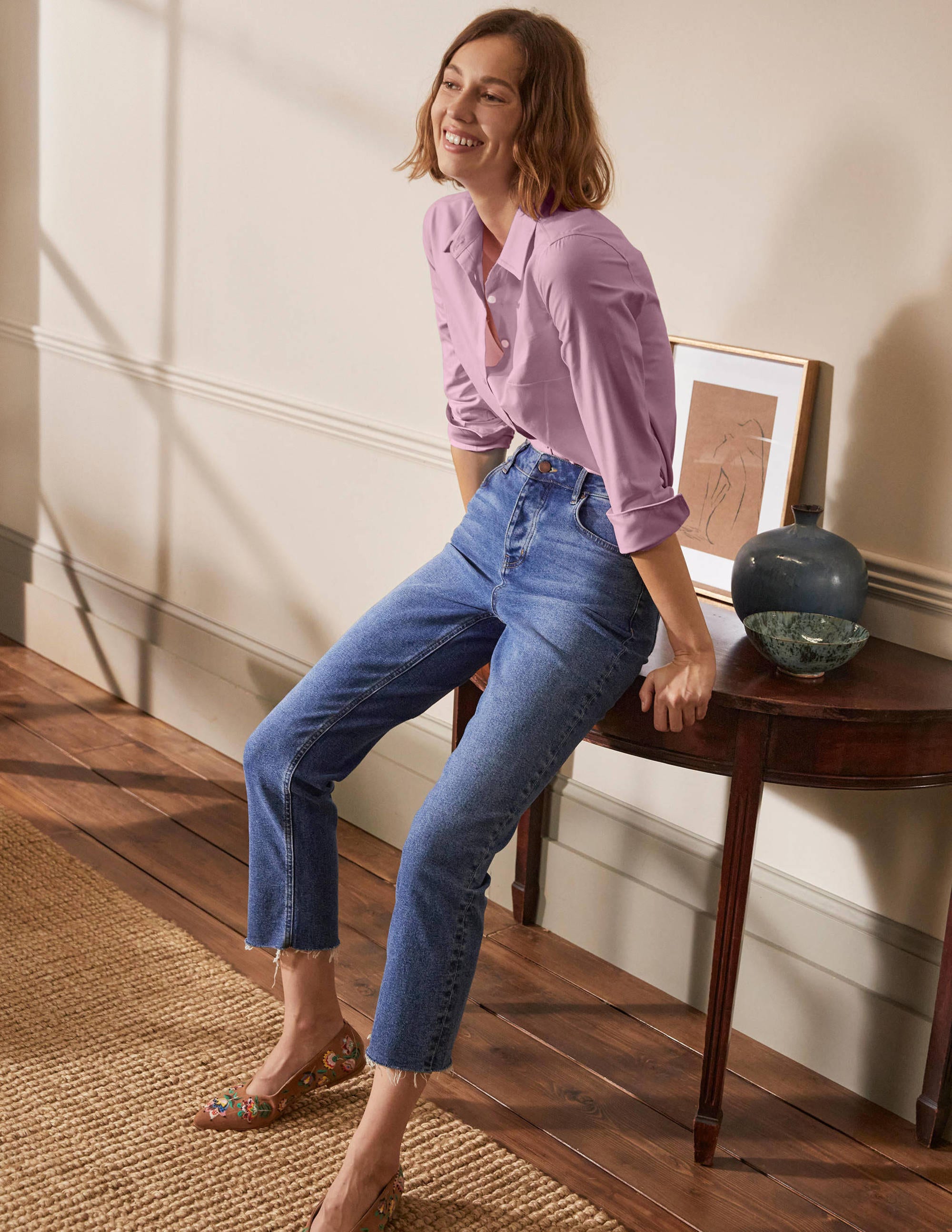 La chemise en coton PNK Femme Boden, Pink