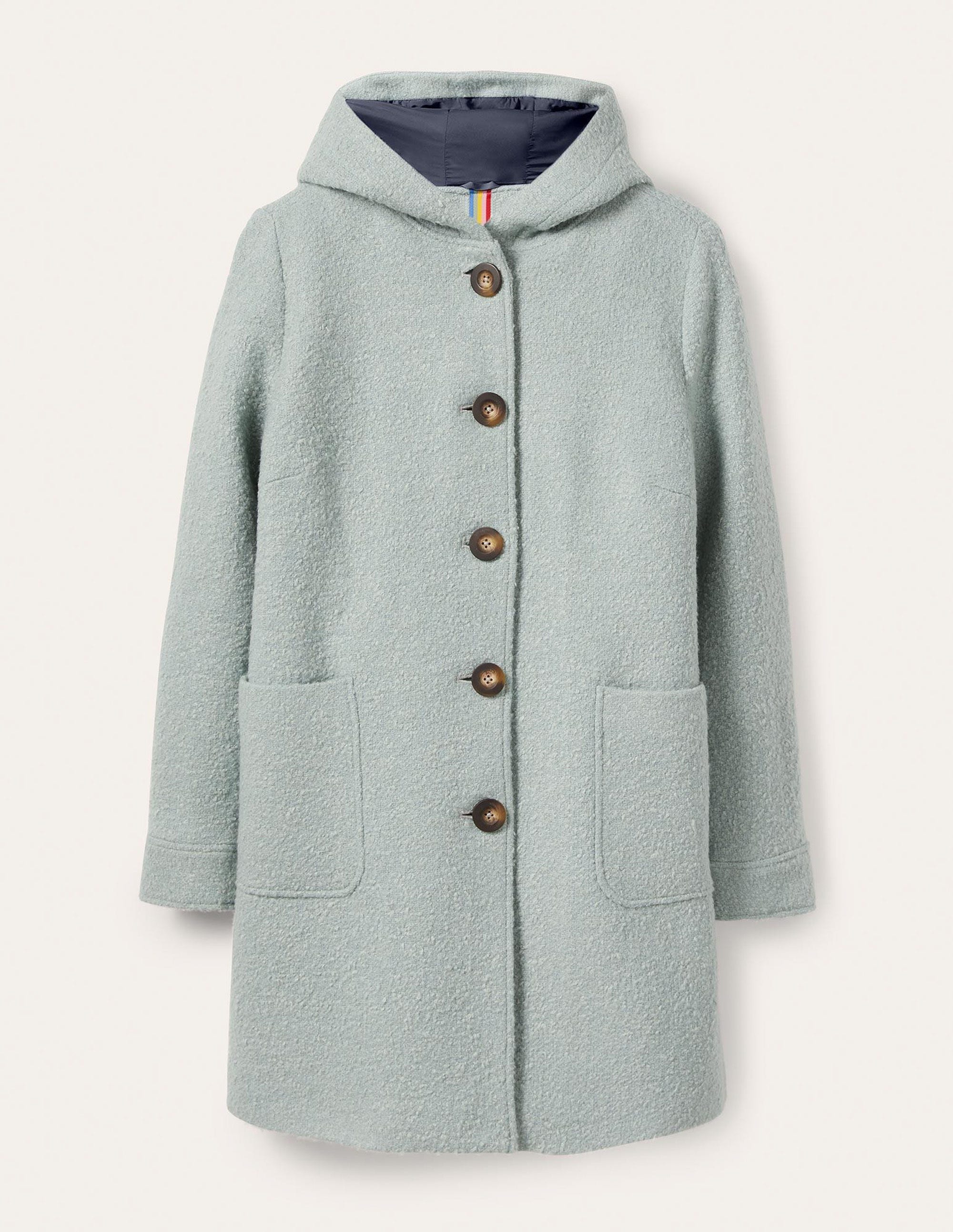 Cambridge Textured Coat - Icy Blue | Boden US