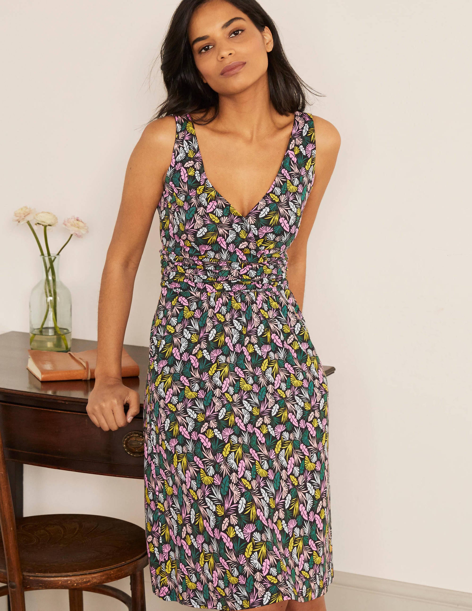 Robe Effie en jersey BLA Femme Boden, Black
