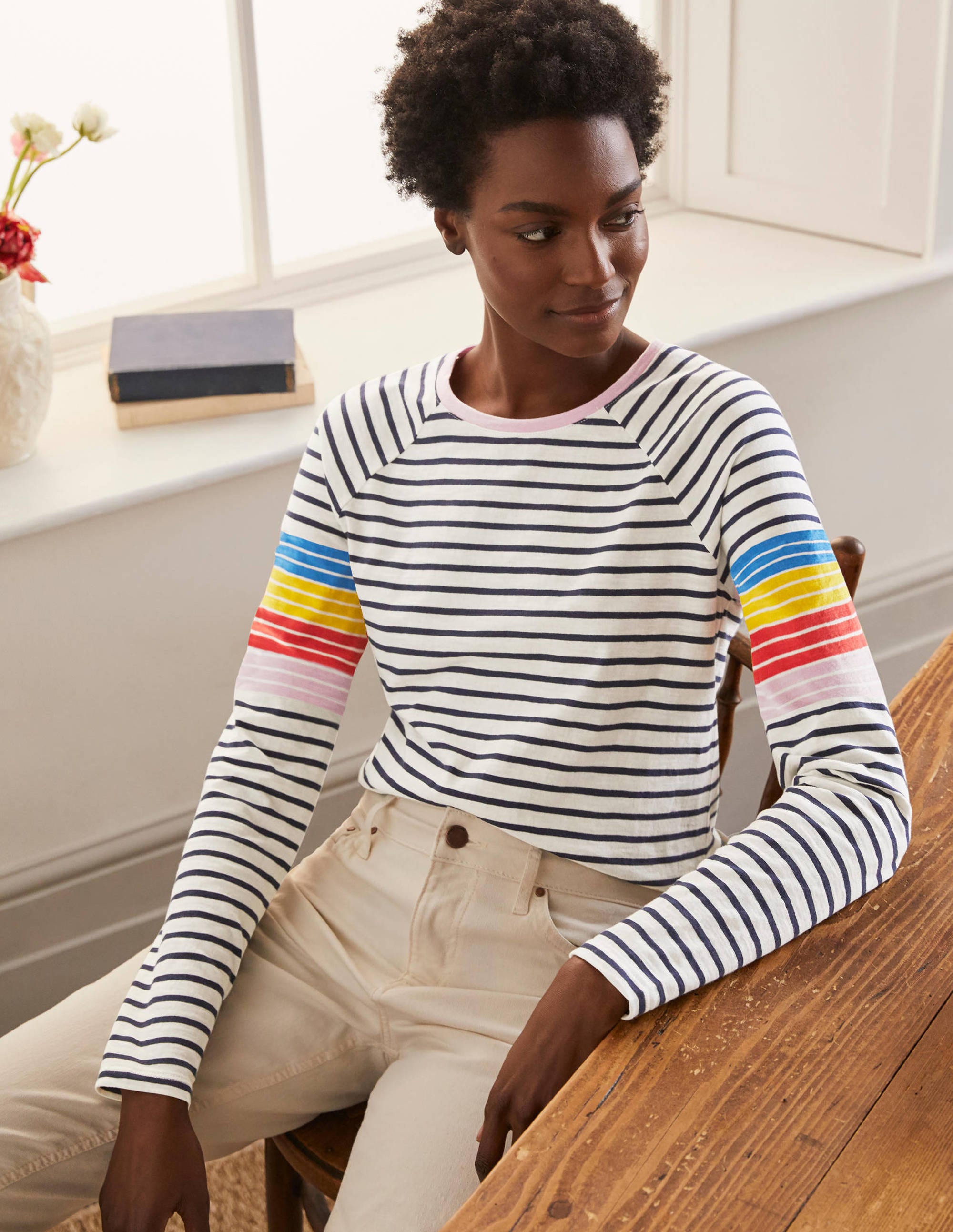 T-shirt de baseball Lorna en jersey MIX Boden Boden, Multi