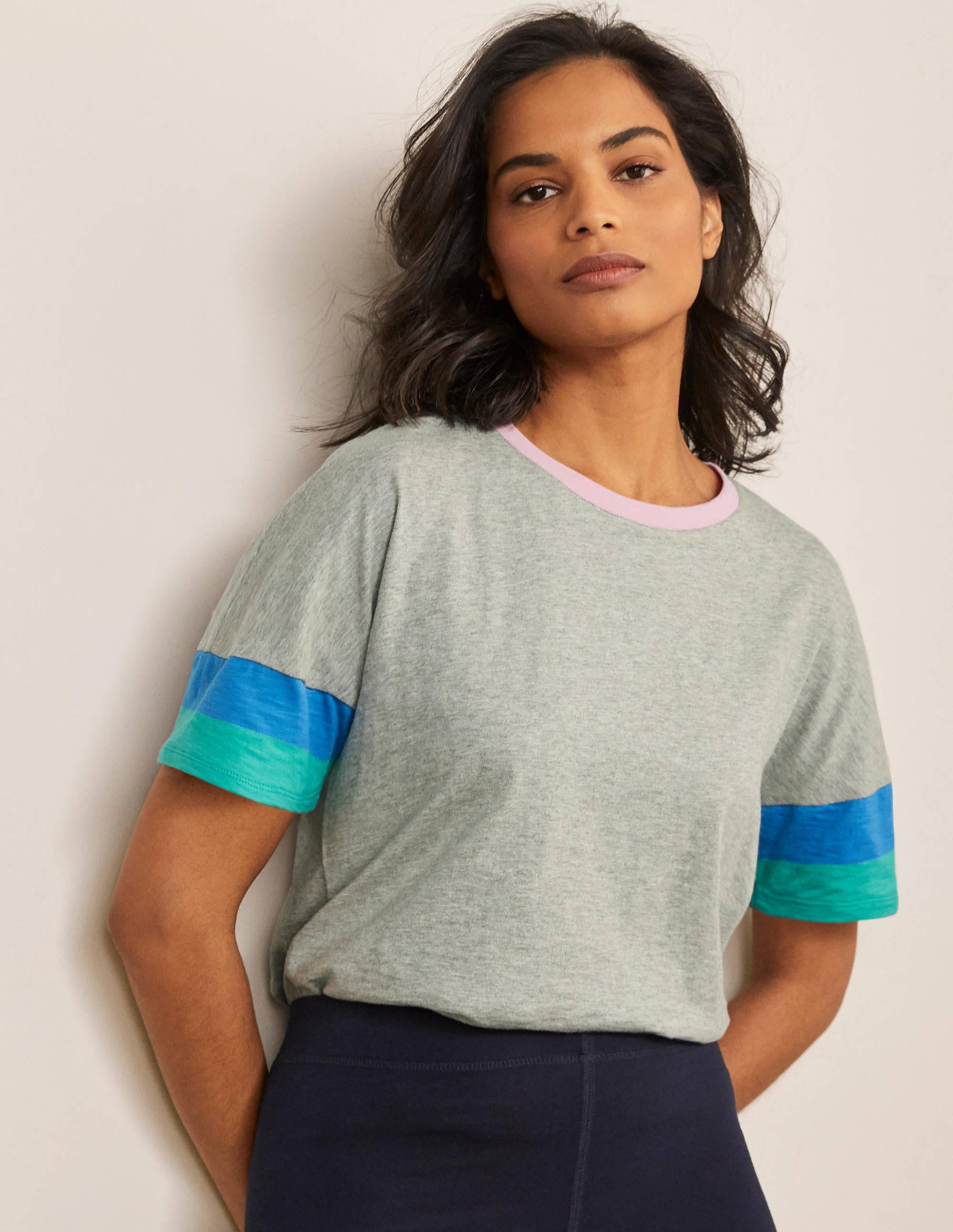T-shirt Clarissa en jersey GRY Femme Boden, Grey