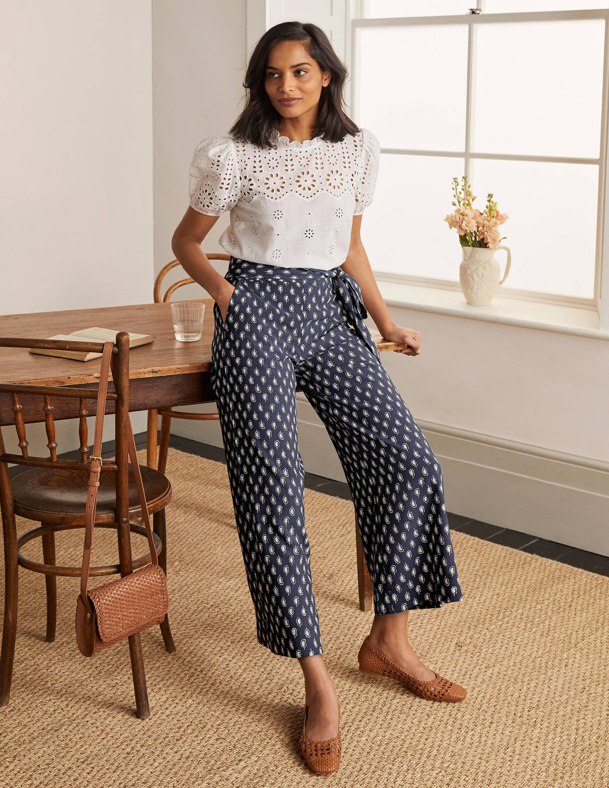 Pantalon Caithness NVY Femme Boden, Navy