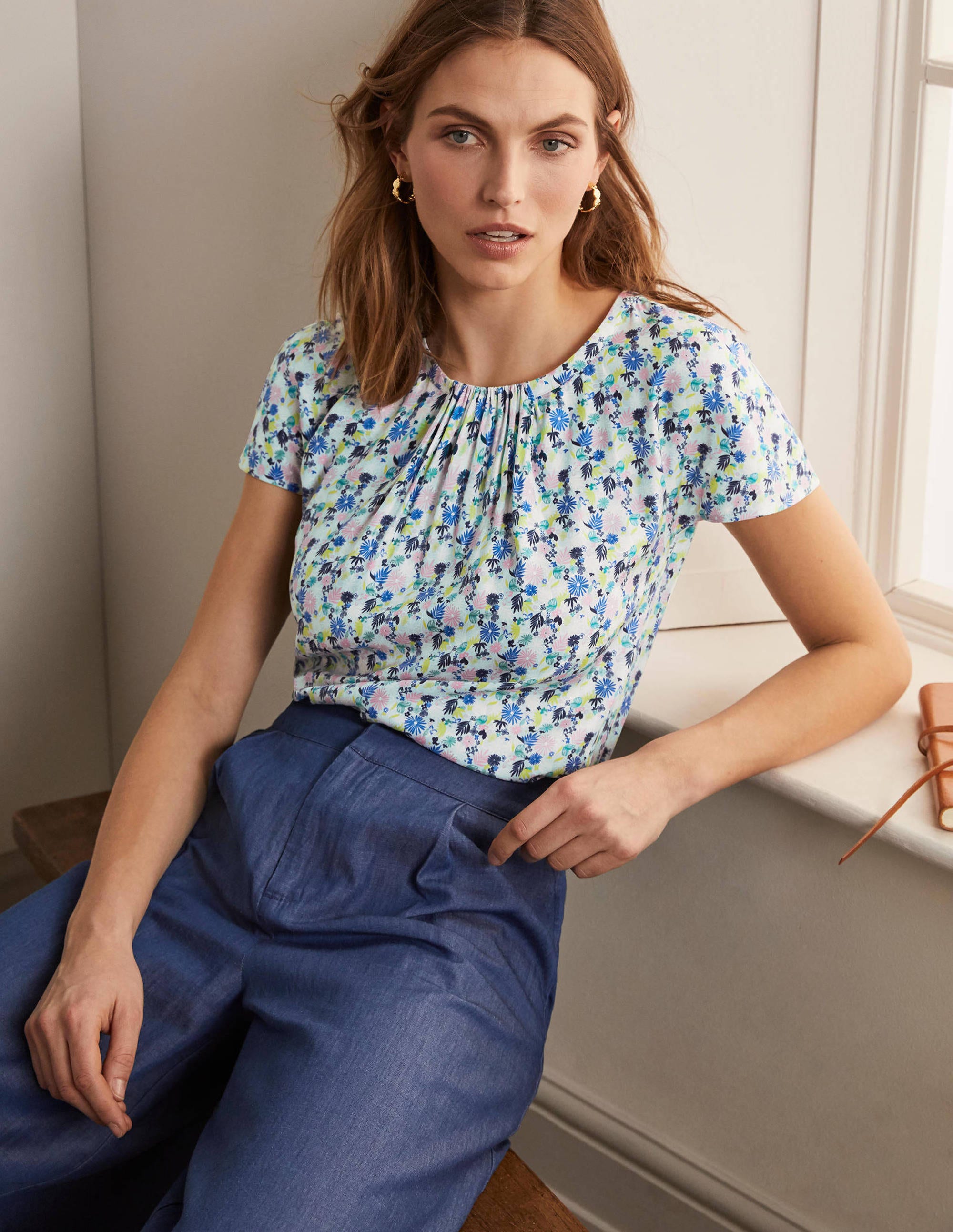 Top Florence LBL Femme Boden, Blue