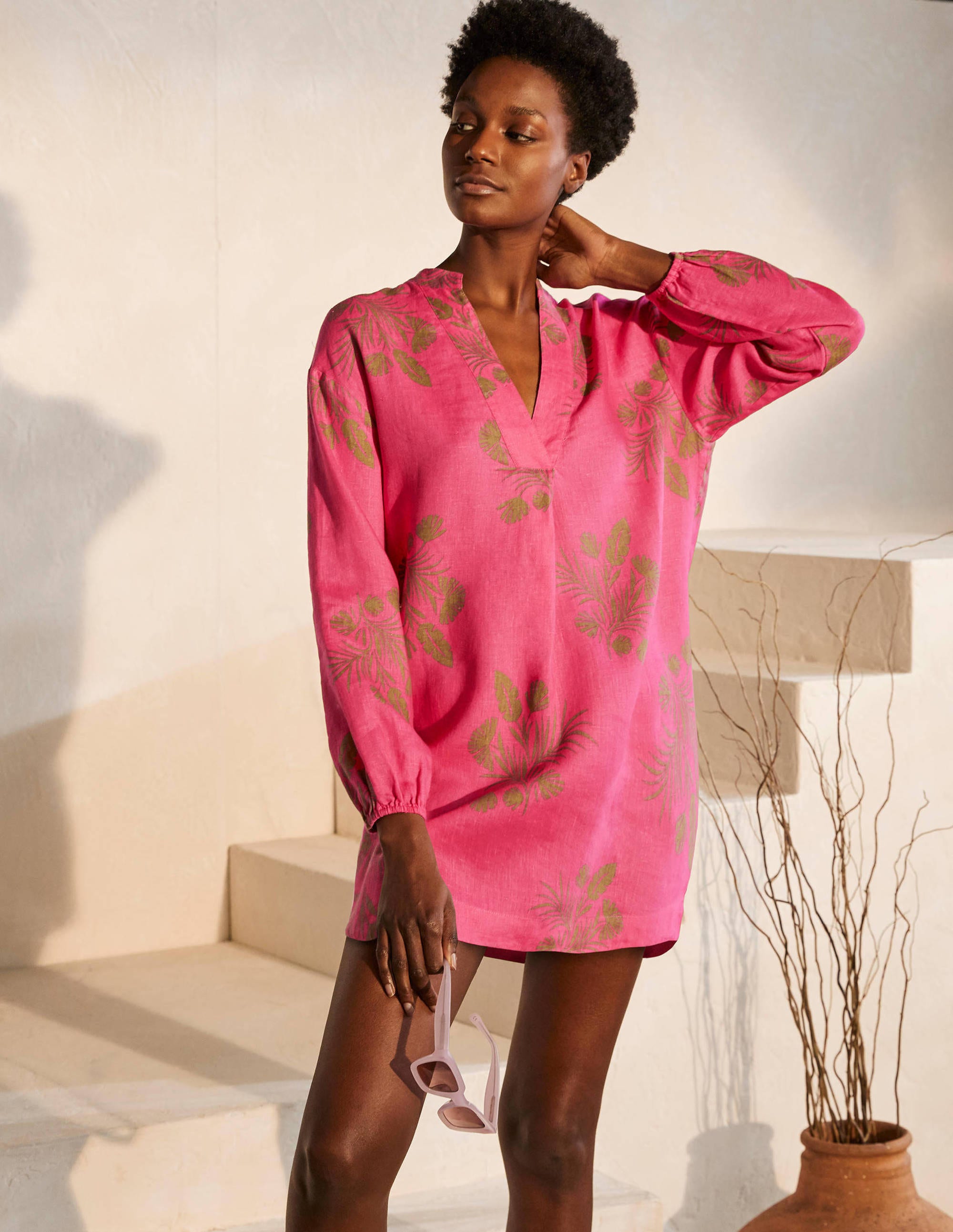 Chemise Hannah en lin PNK Boden Boden, Pink
