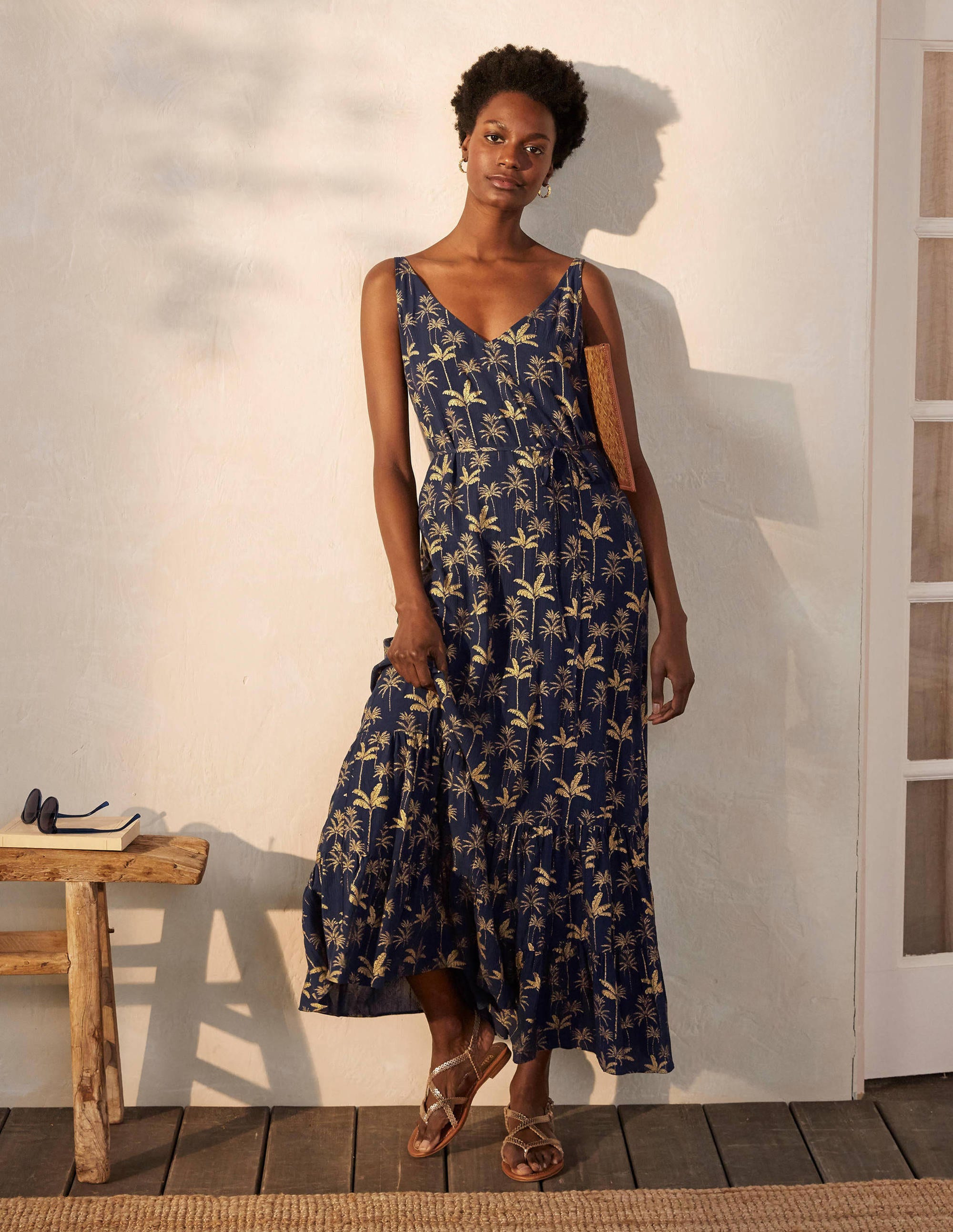 Robe longue Alicia NVY Femme Boden, Navy