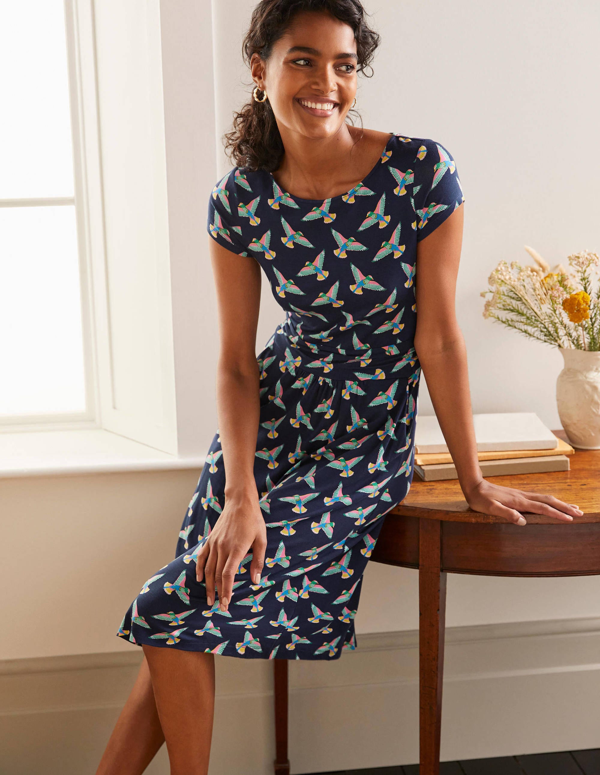 boden amelie print jersey dress