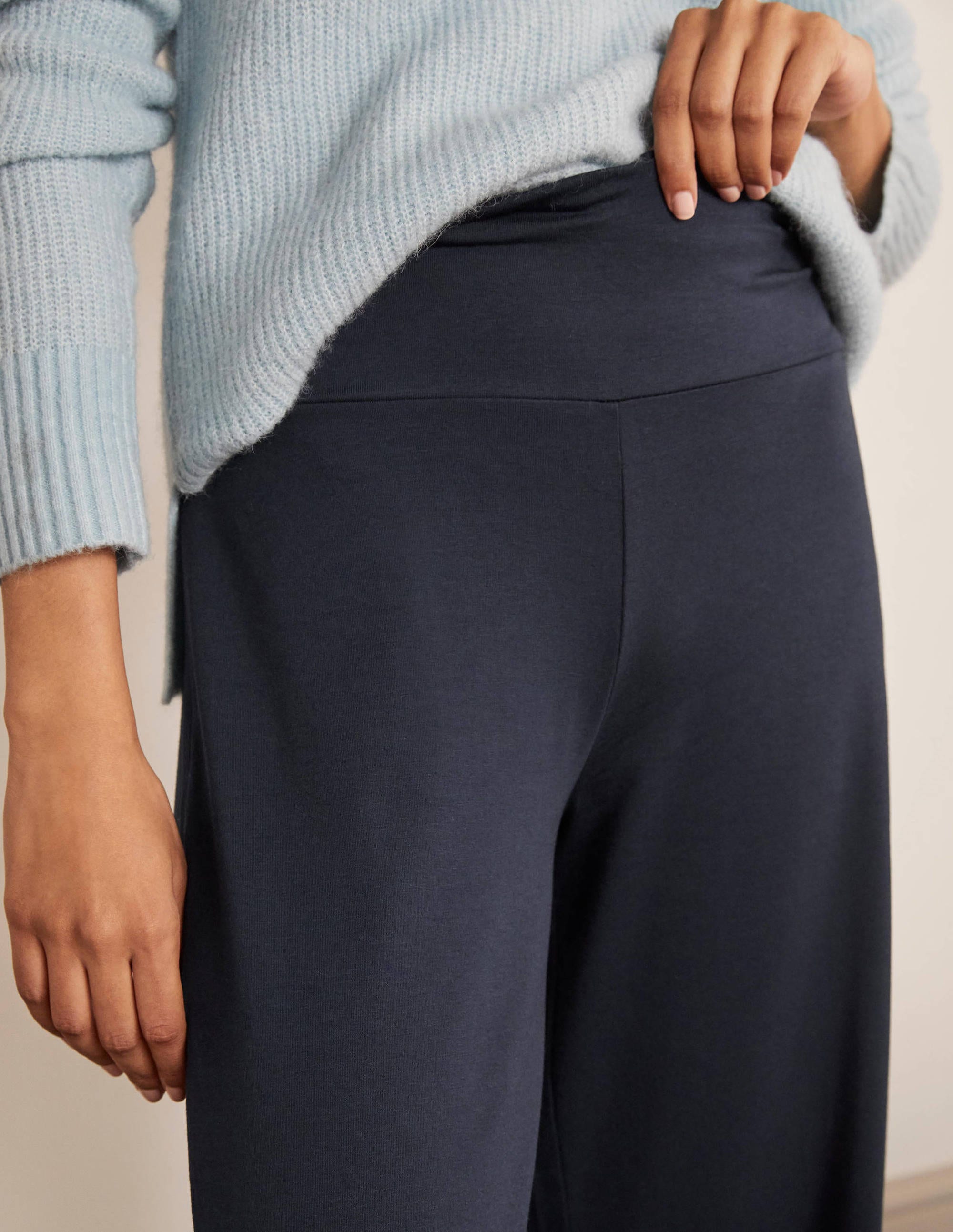 nike women's ribbed jersey wide leg trousers