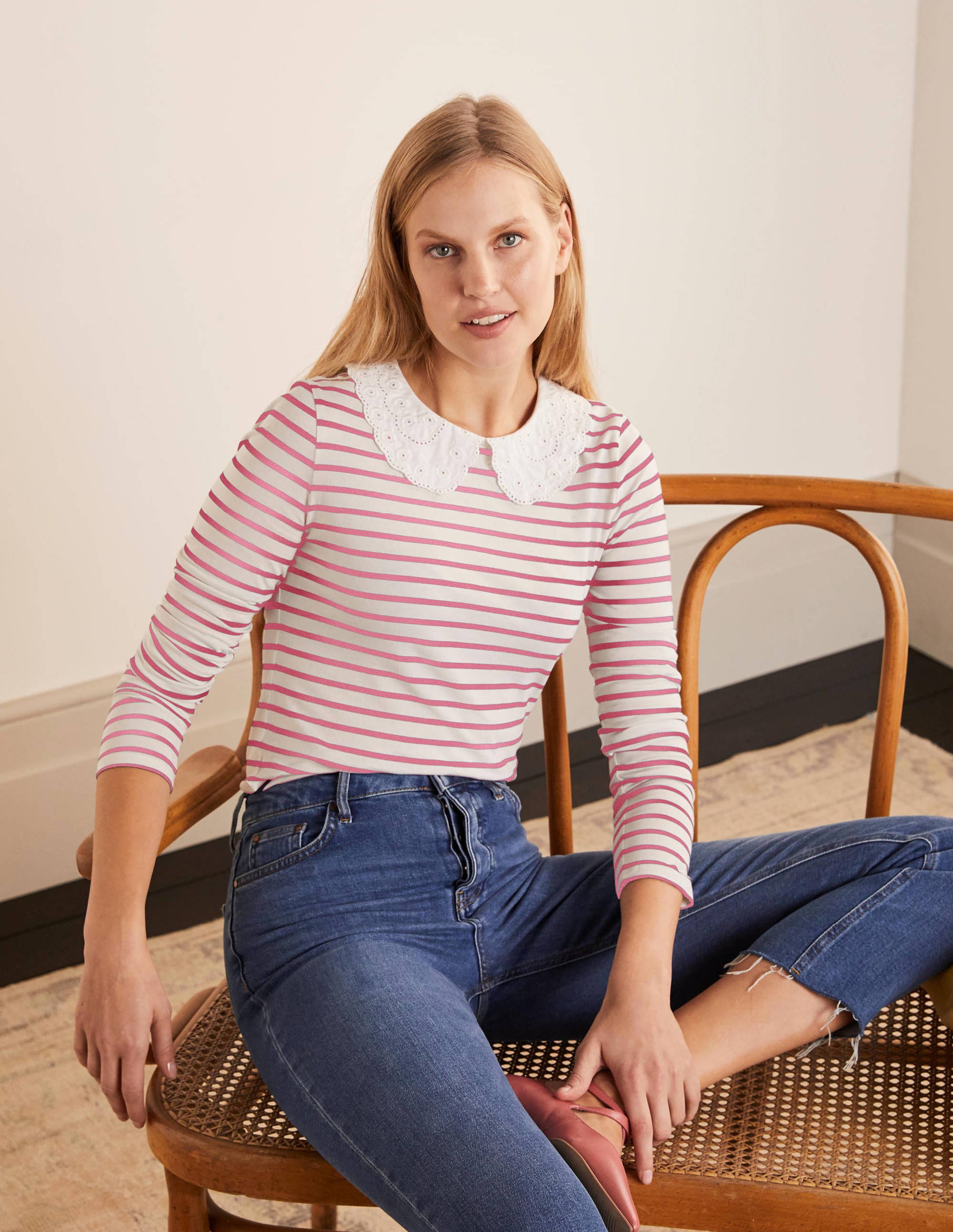 Top Kathleen en jersey PNK Boden Boden, Pink