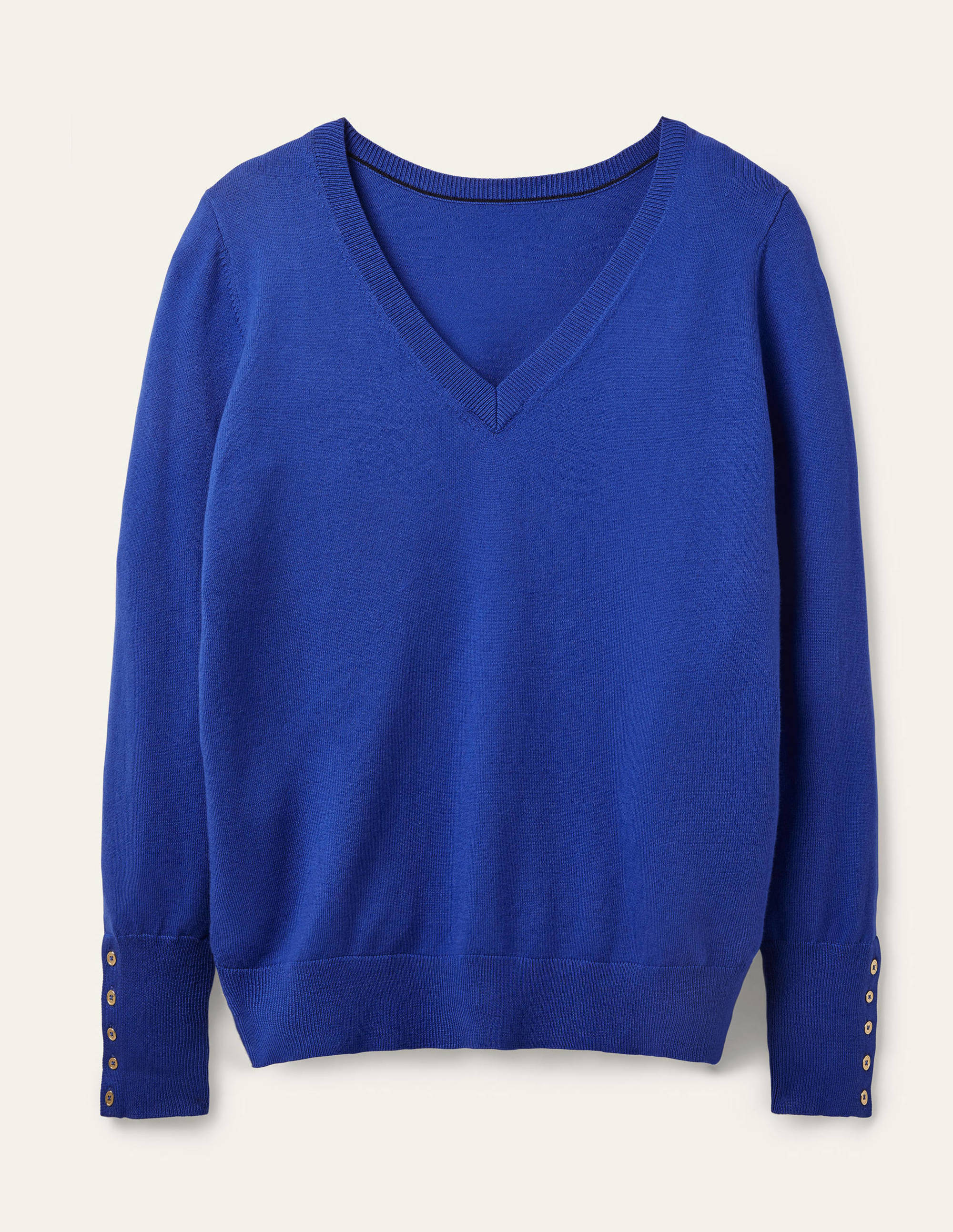Eldon Cotton Vneck Jumper Cobalt Boden UK