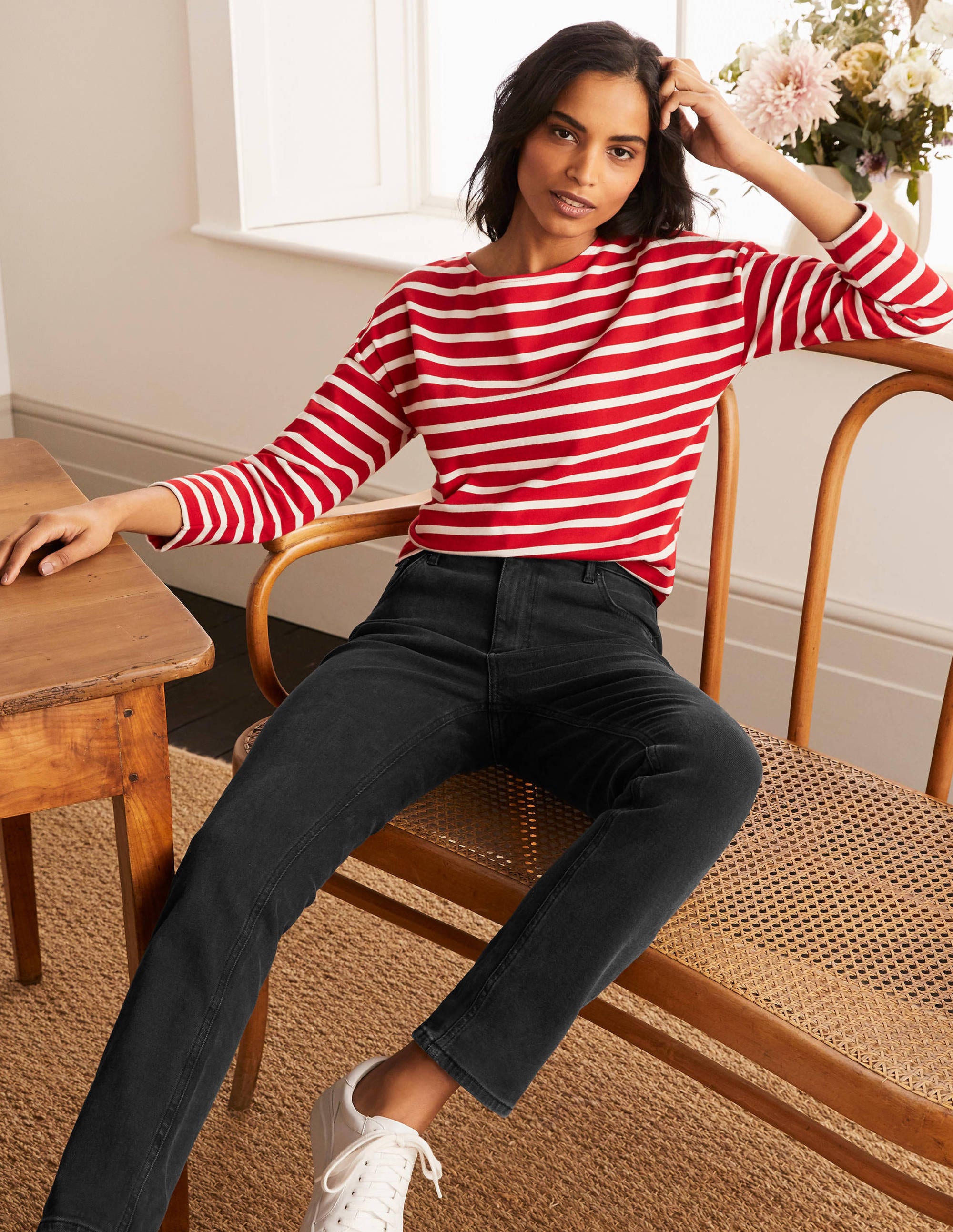 stretch girlfriend jeans