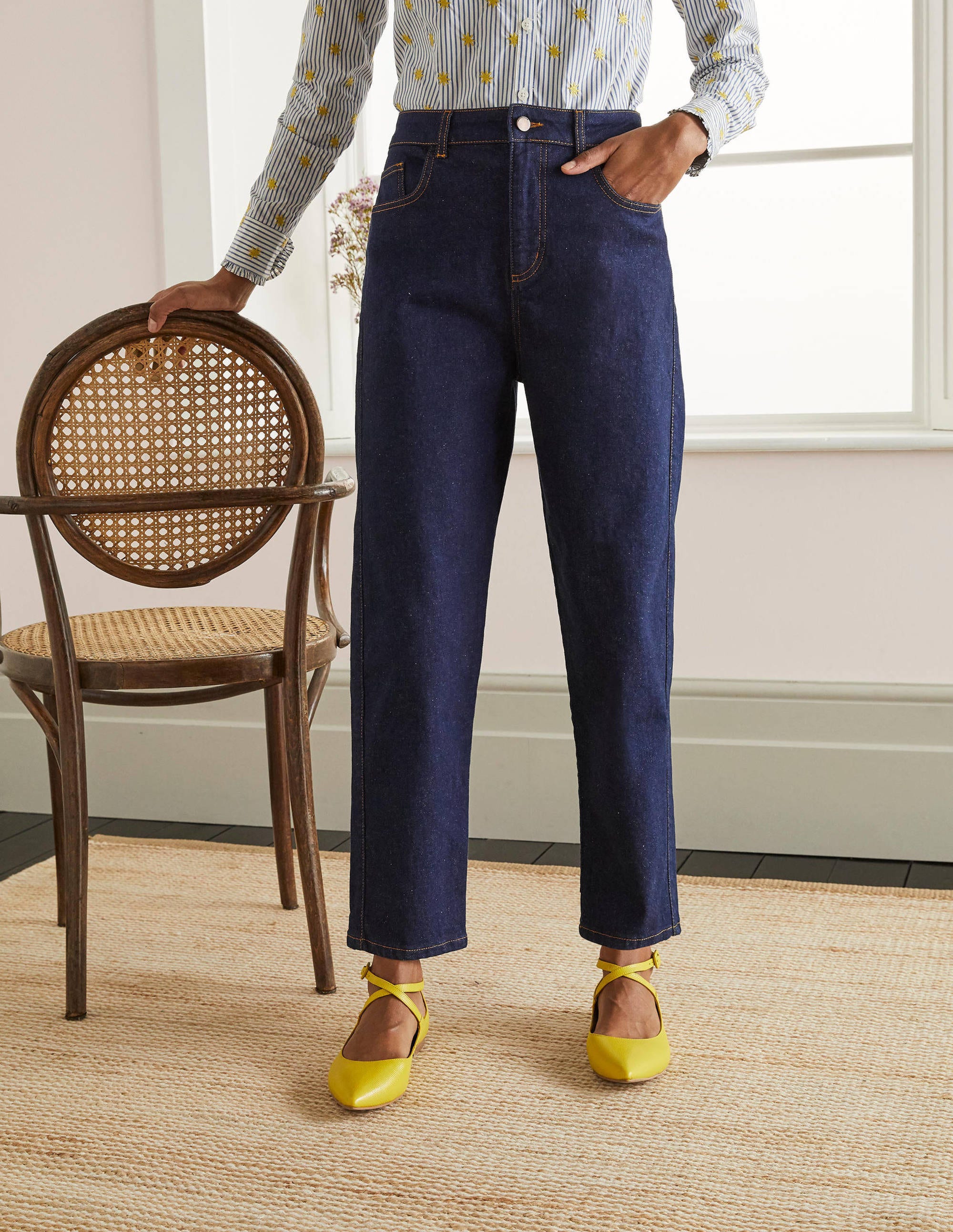 Barrel Leg Jeans Indigo Boden UK