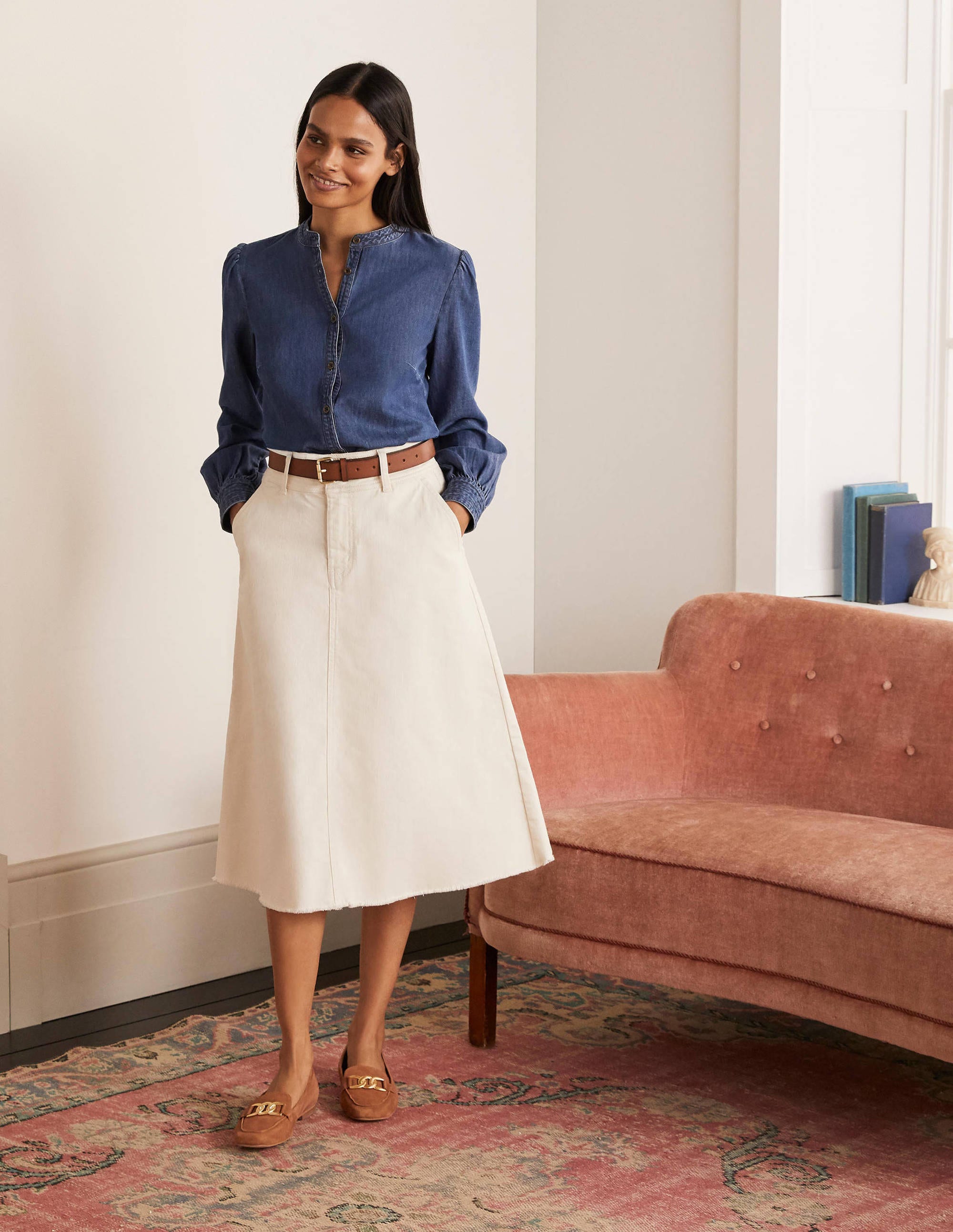 midi skirt top