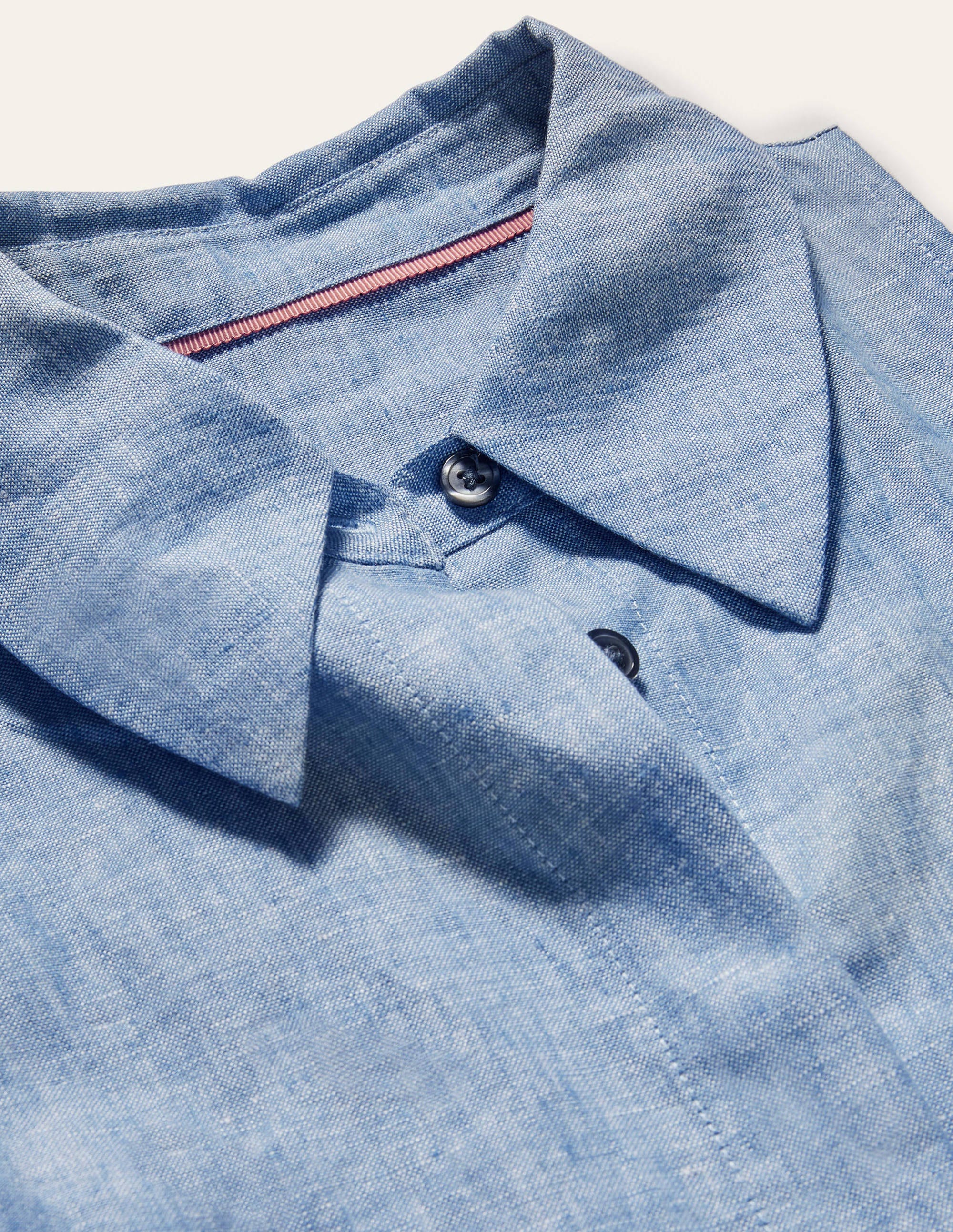 Kate Linen Shirt Dress Chambray Boden UK