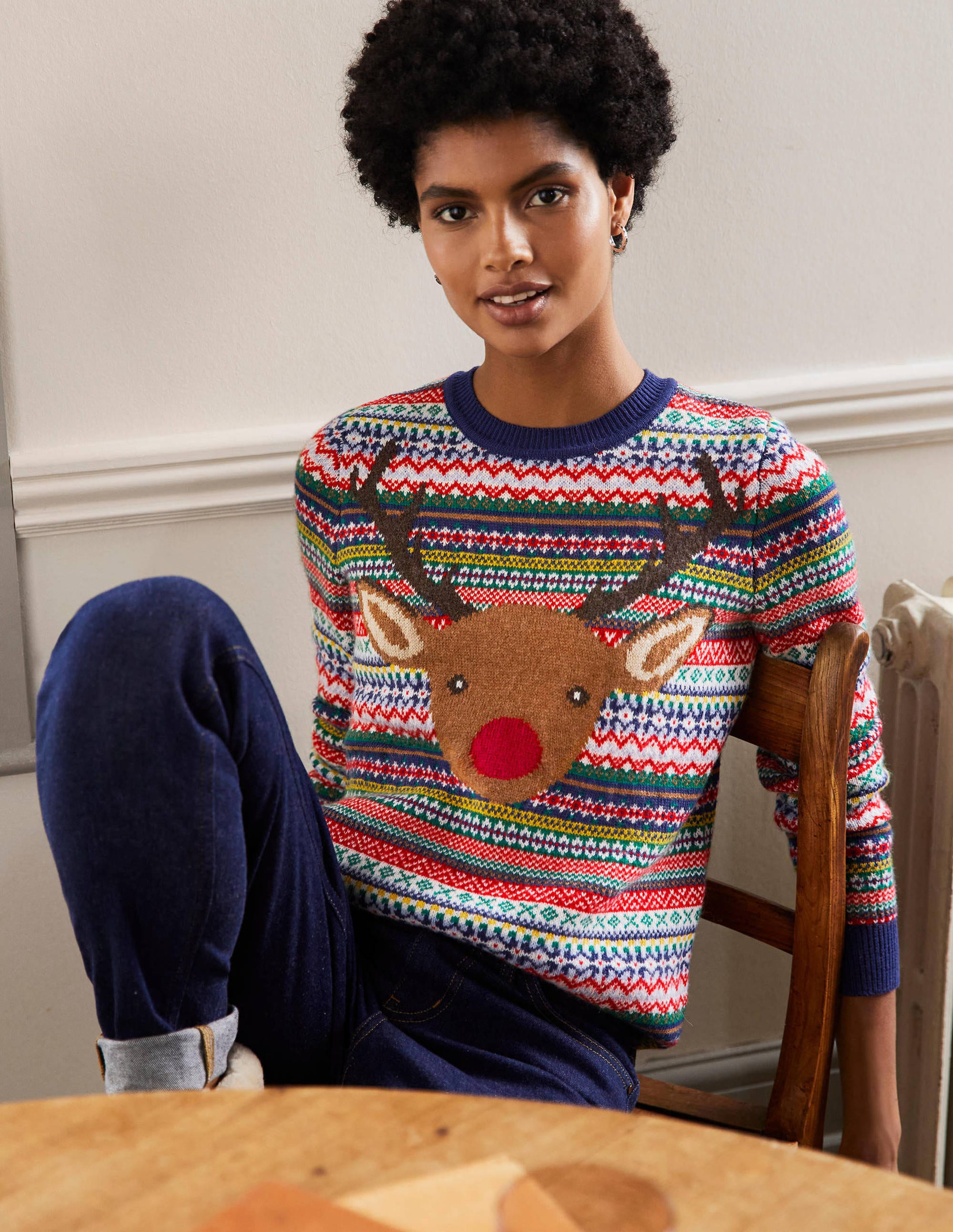 Pull de Noël MUL Femme Boden, Multi