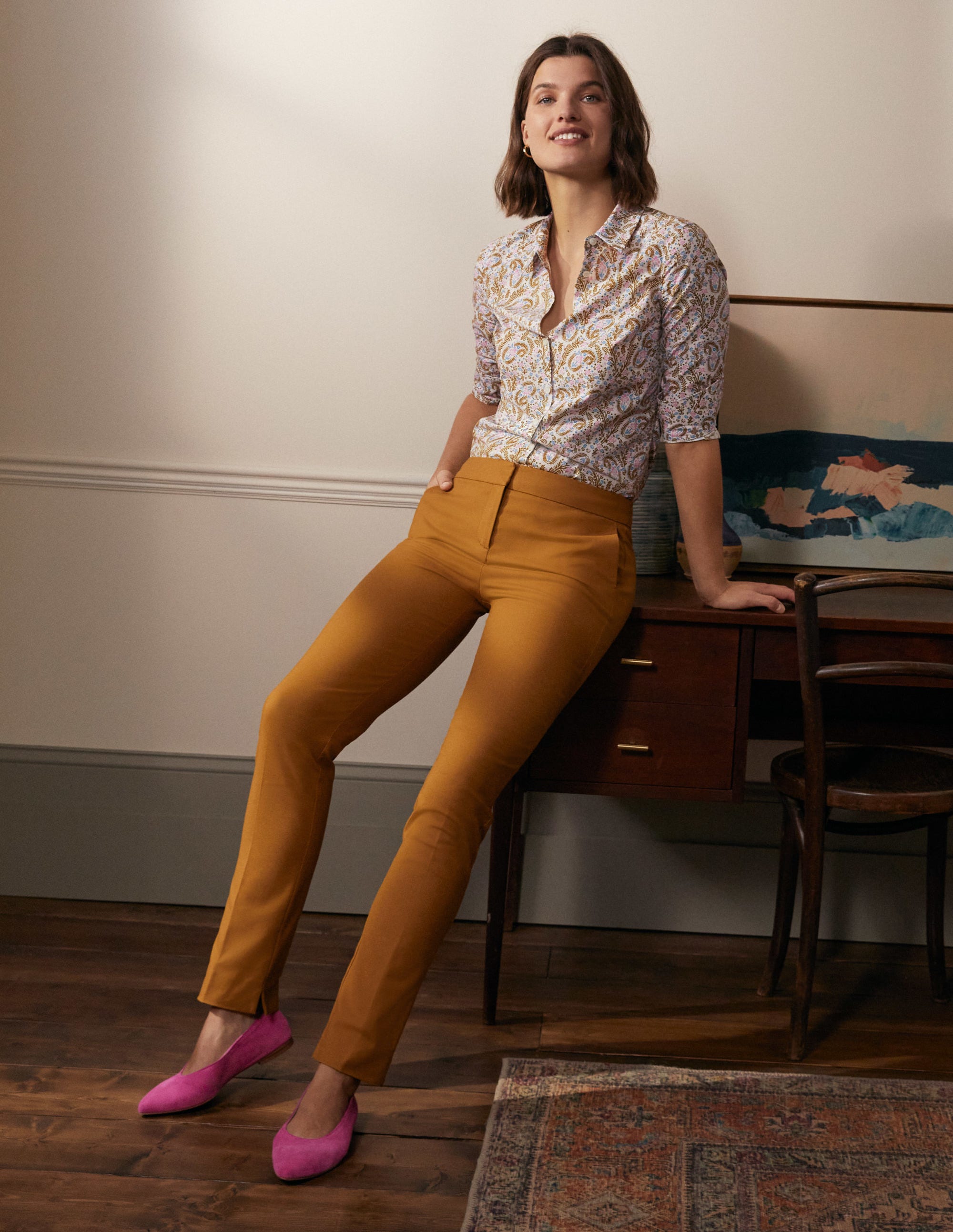 Pantalon Richmond GLD Femme Boden, Frankincense