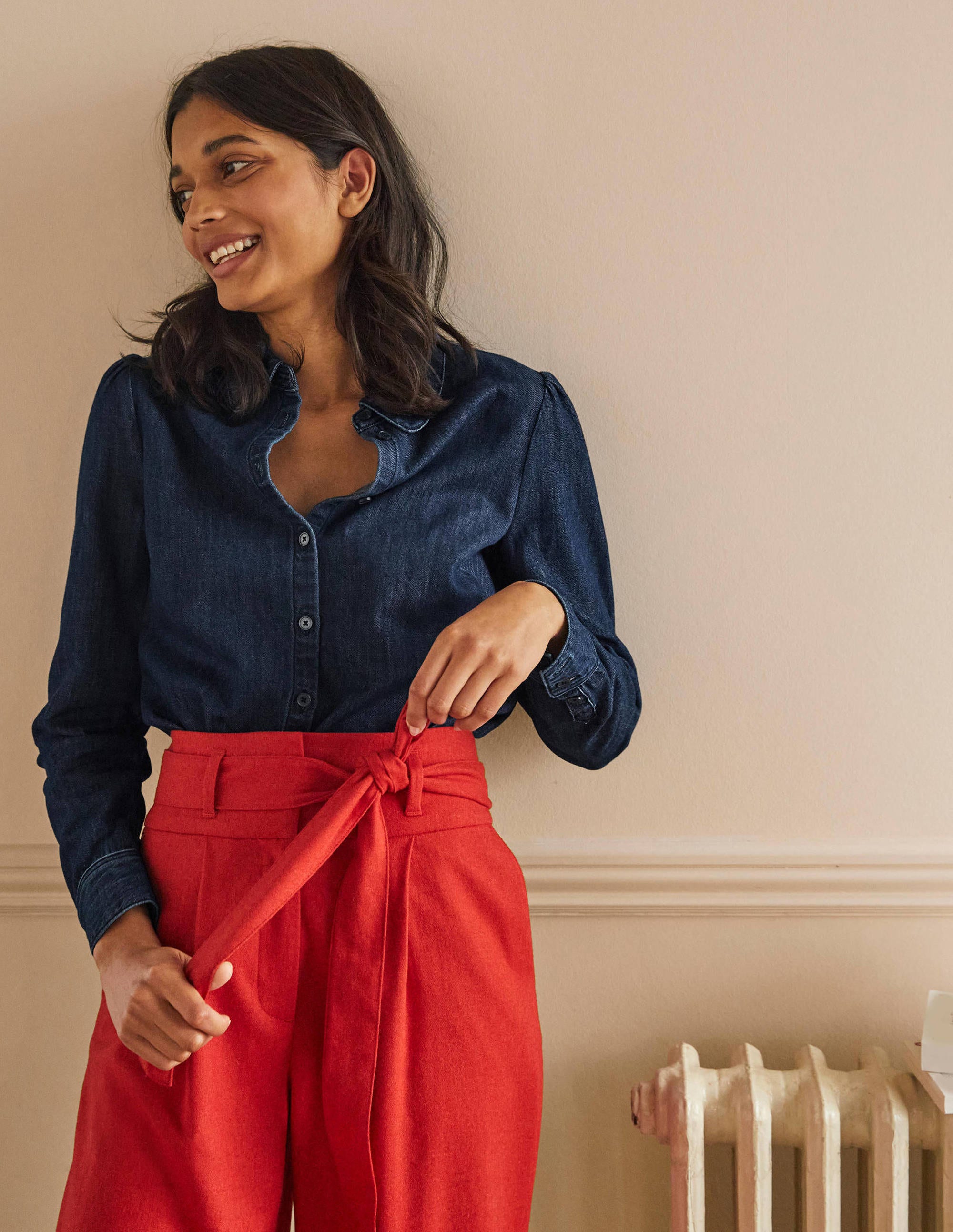 Chemise Henrietta DEN Femme Boden, Denim