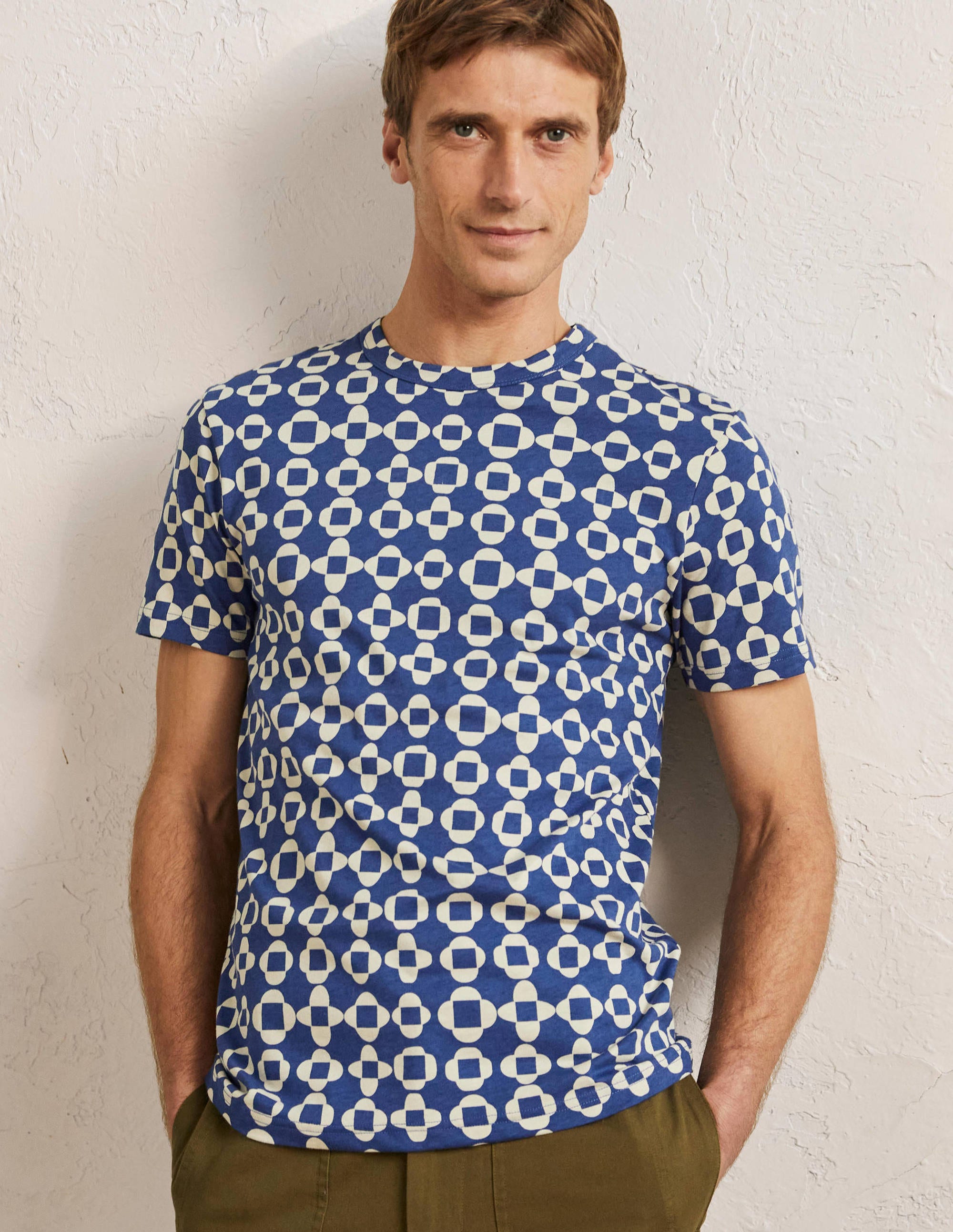 T-shirt Kingston IND Homme Boden, Blue