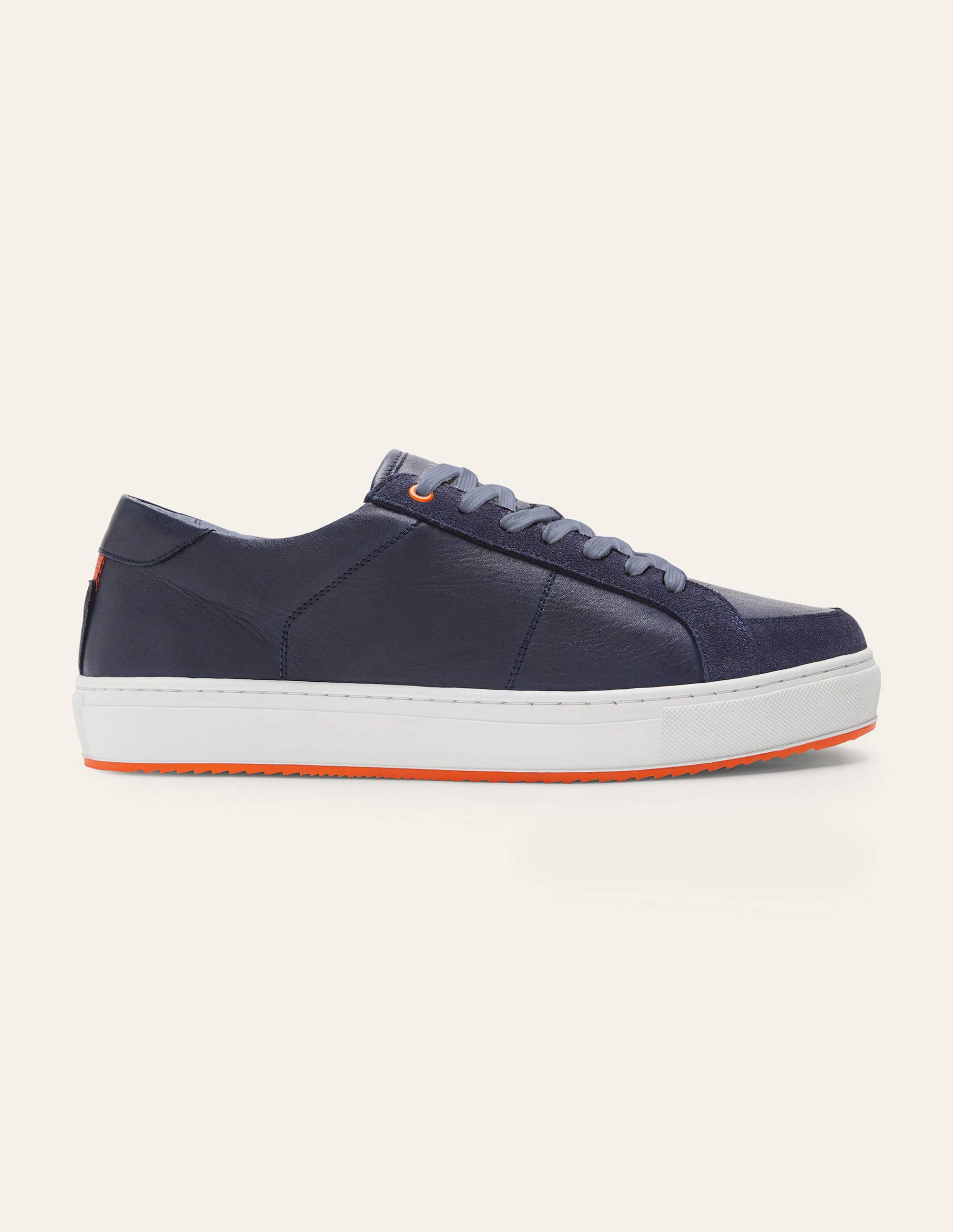 Baskets colorées en cuir NAV Homme Boden, Navy