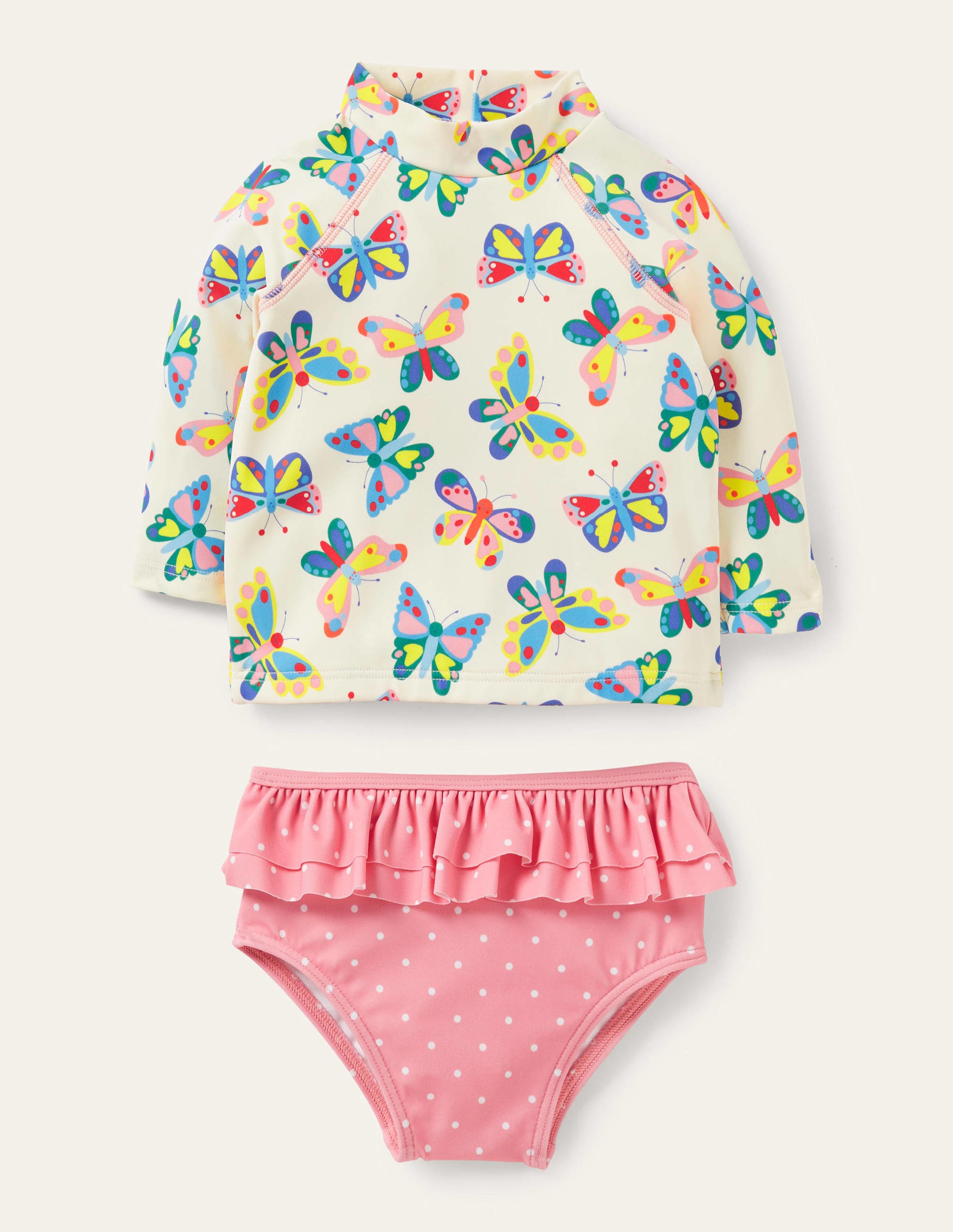 Ensemble avec haut de plage IVO Bébé Boden, Ivory