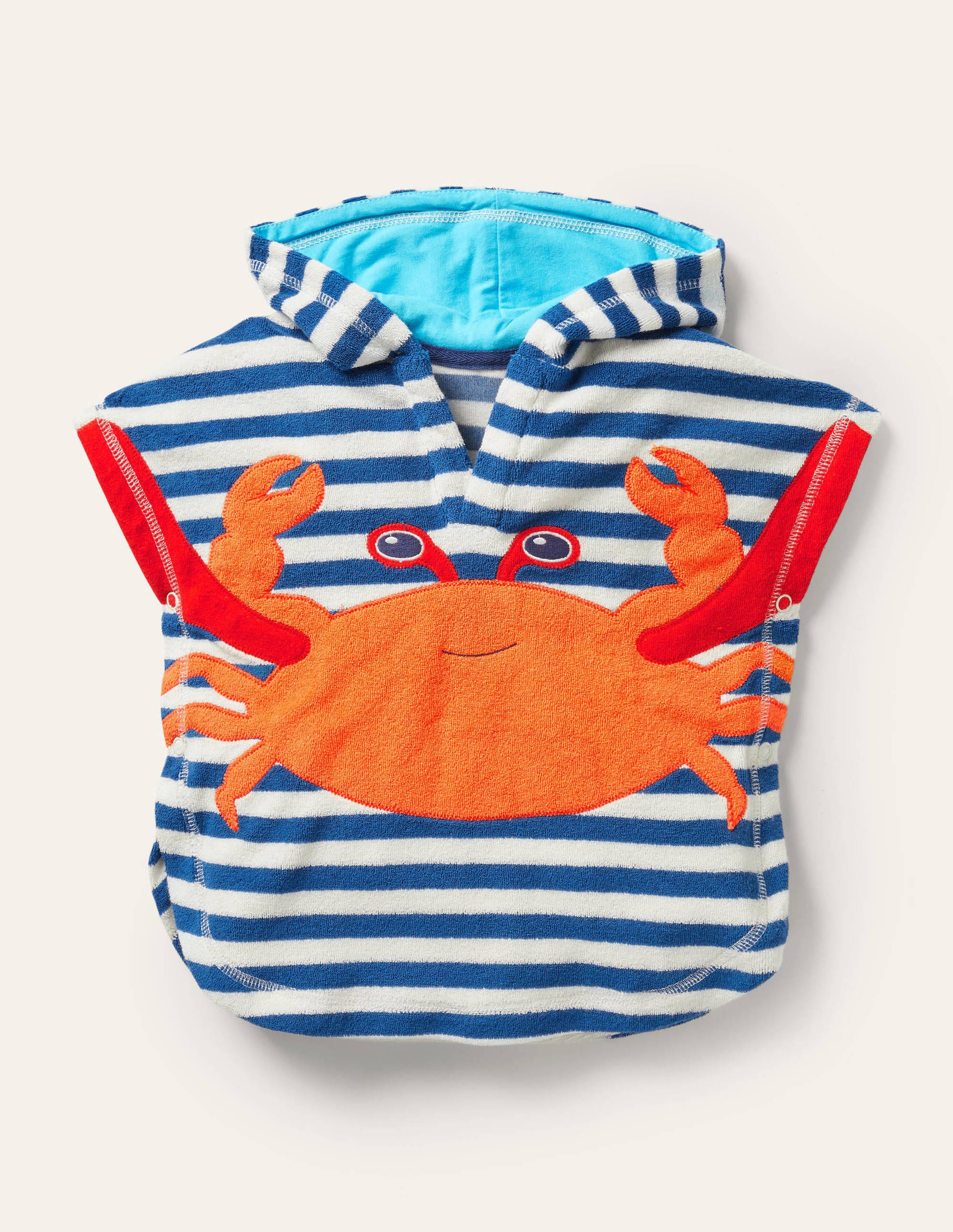 Poncho en éponge crabe BLU Bébé Boden, Blue