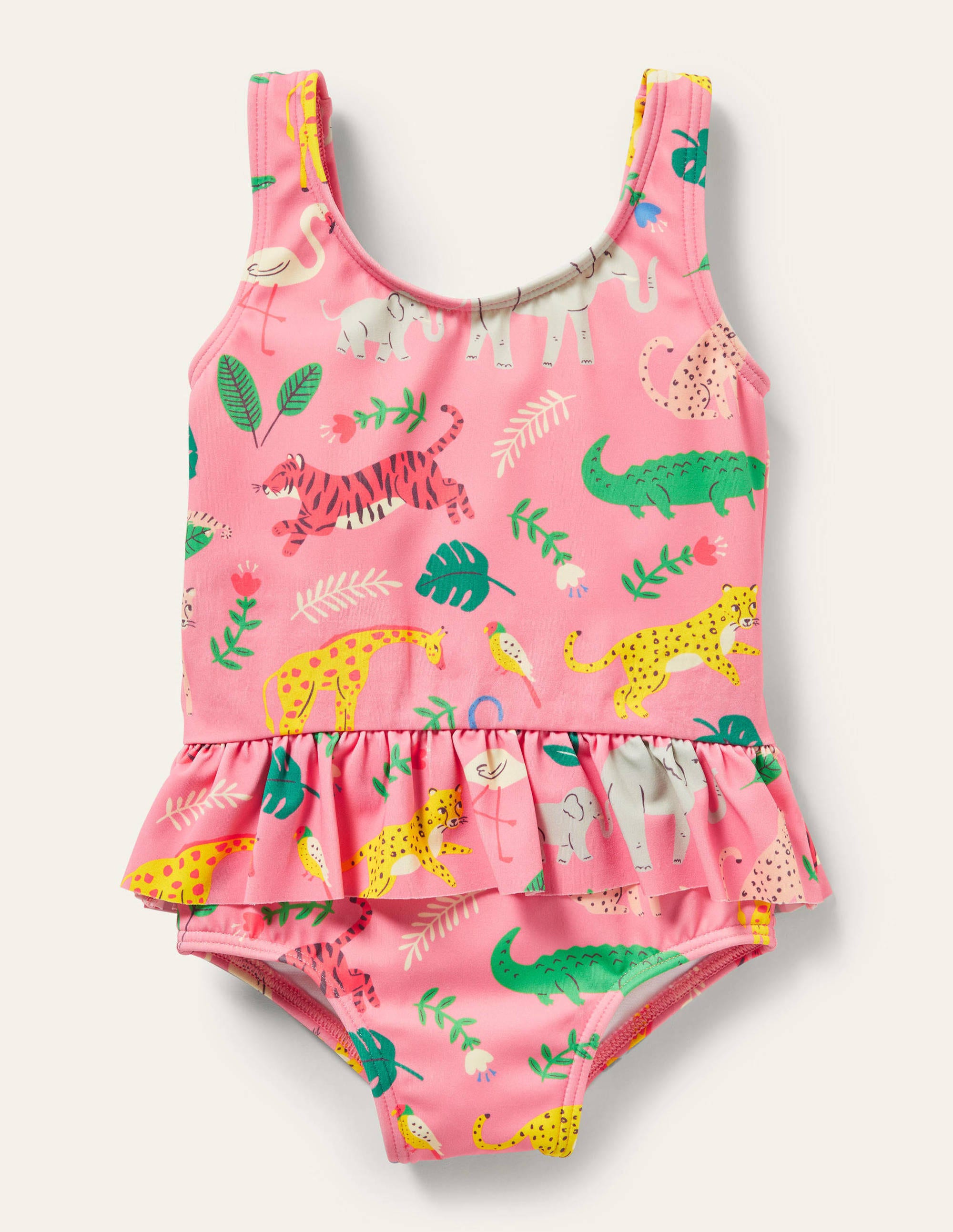 Joli maillot de bain à taille volantée PNK Bébé Boden, Pink