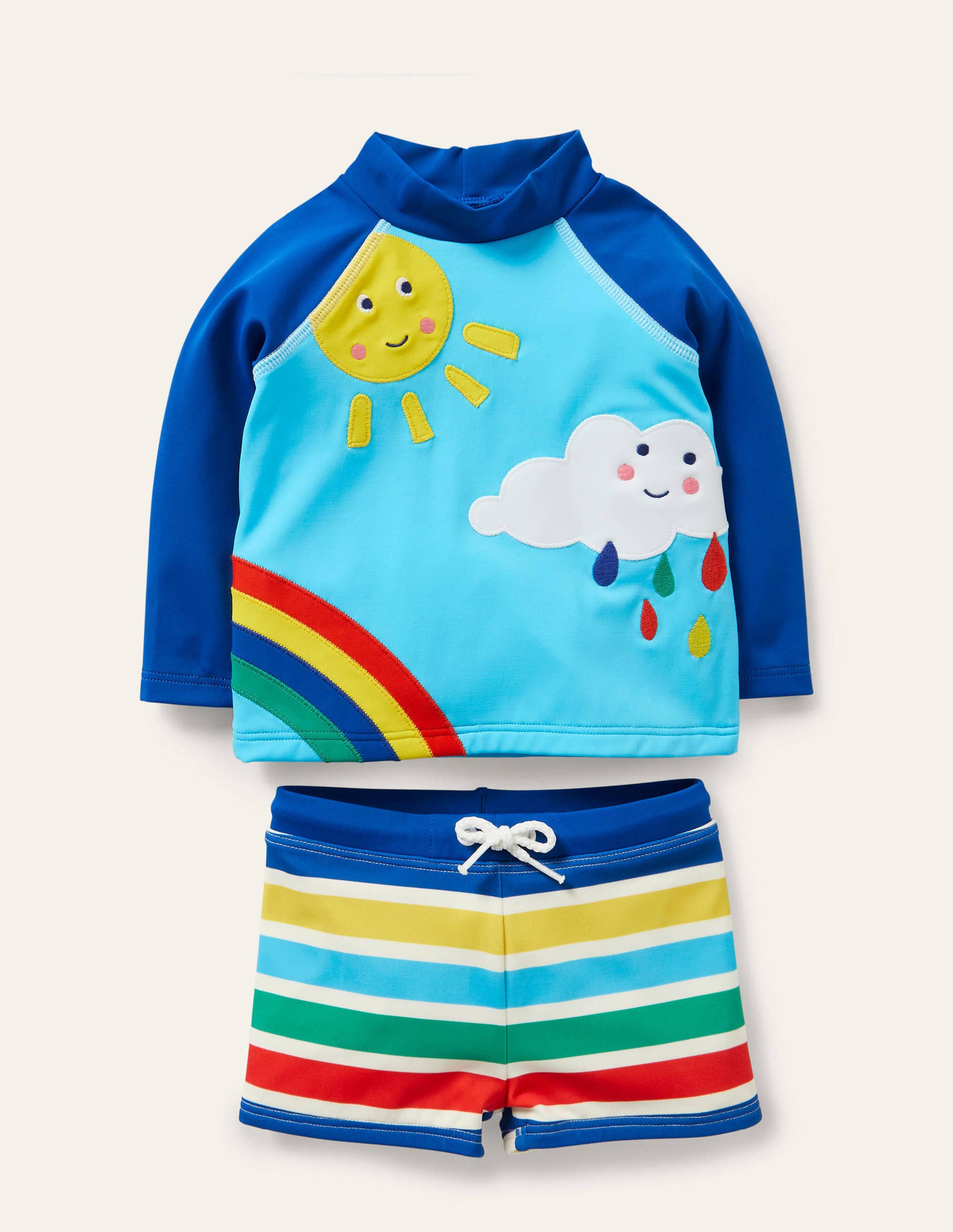 Ensemble avec haut de plage AQU Bébé Boden, Blue