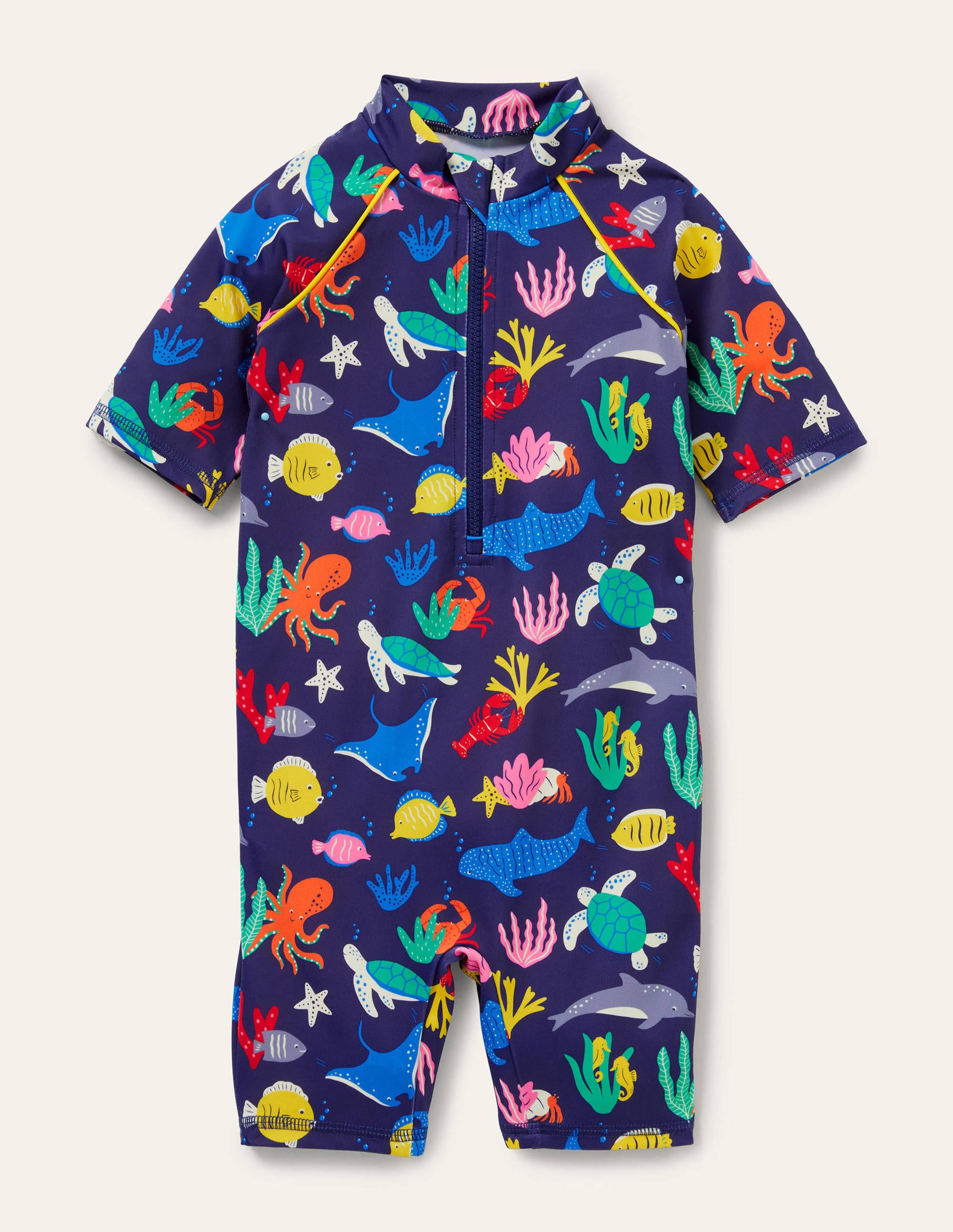 Combinaison de surf imprimée avec protection solaire BLU Bébé Boden, Navy