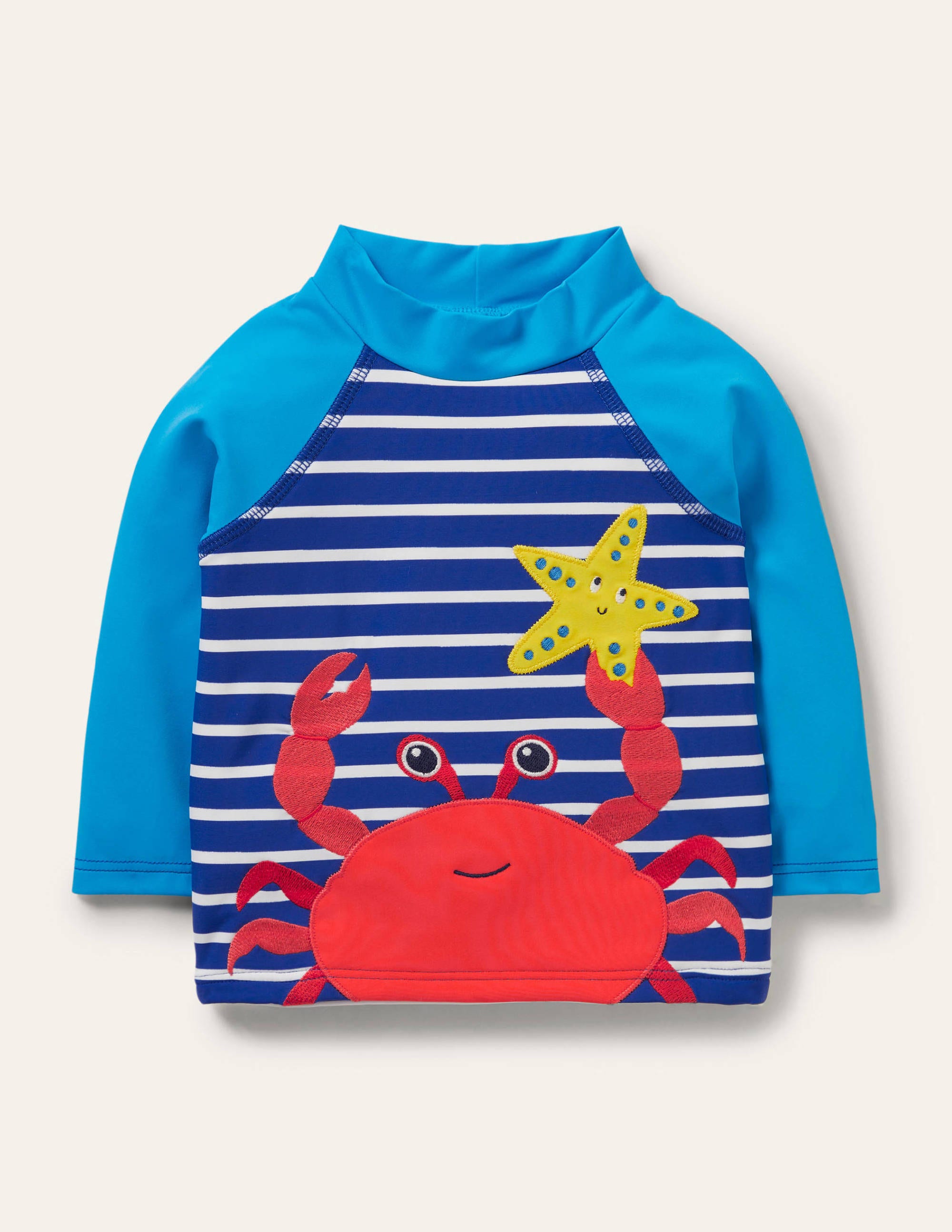 Haut de plage à appliqué BLM Bébé Boden, Blue