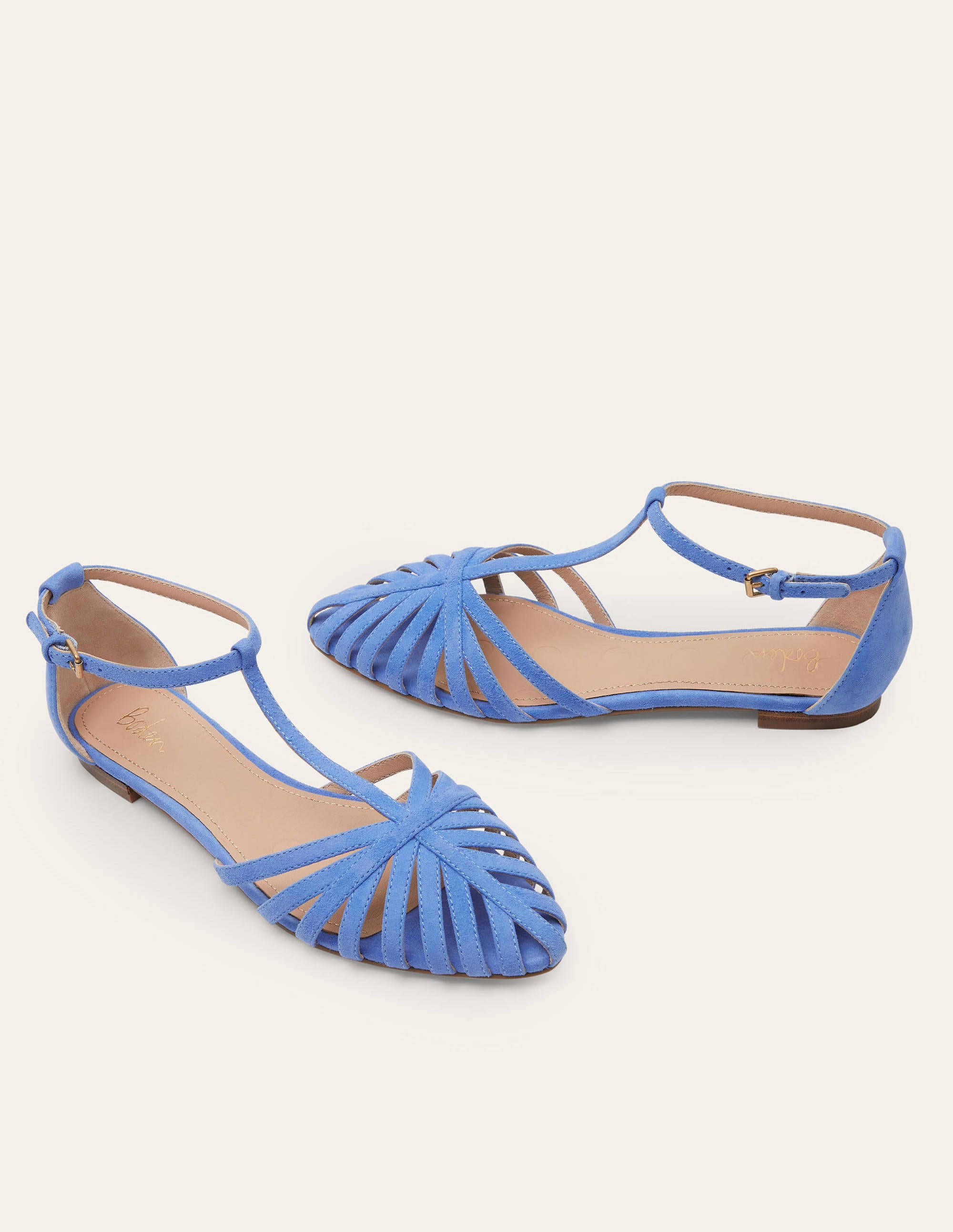 Sandales plates Tess façon cage SBL Femme Boden, Blue