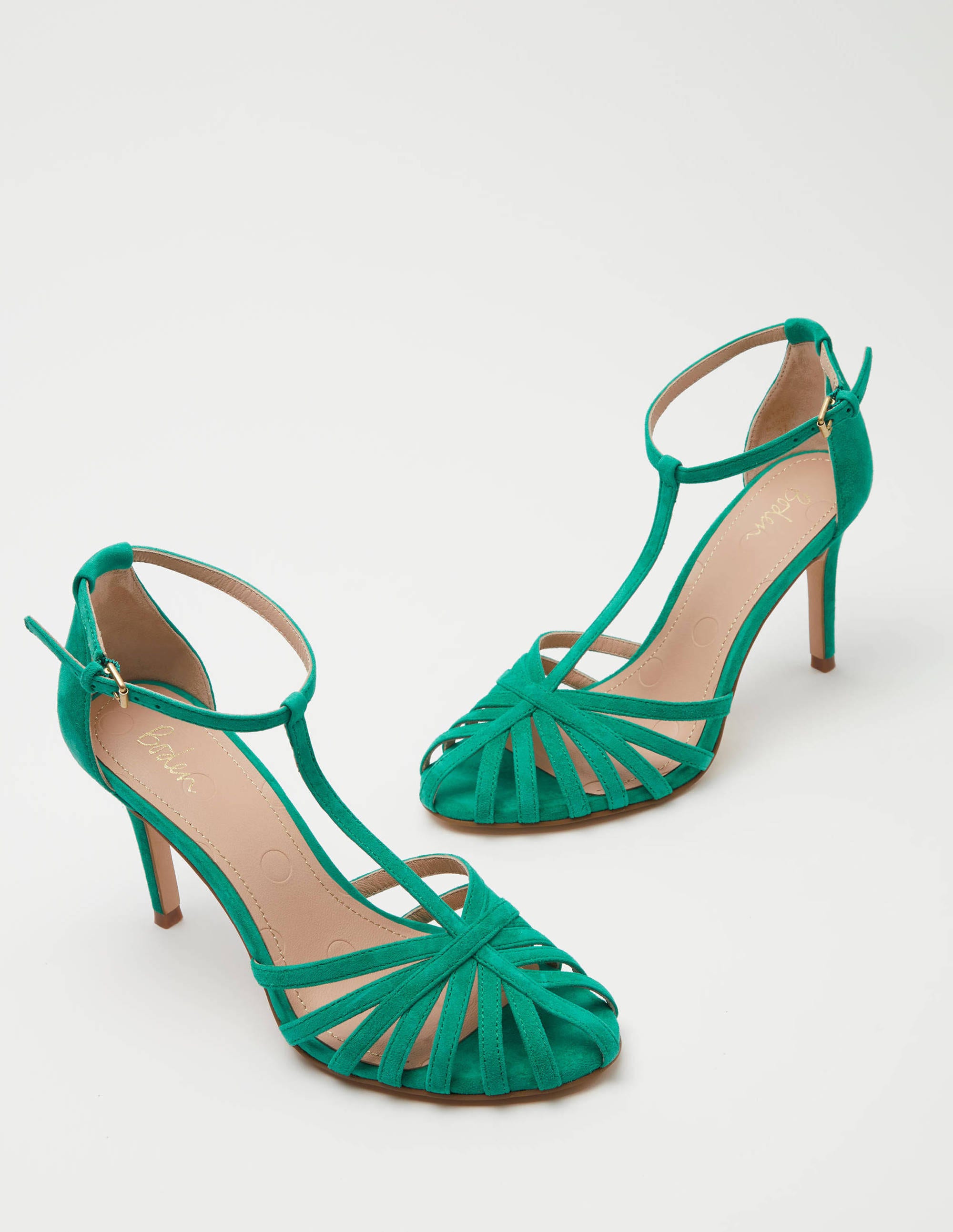 Sandales à talons Tess façon cage GST Femme Boden, Green