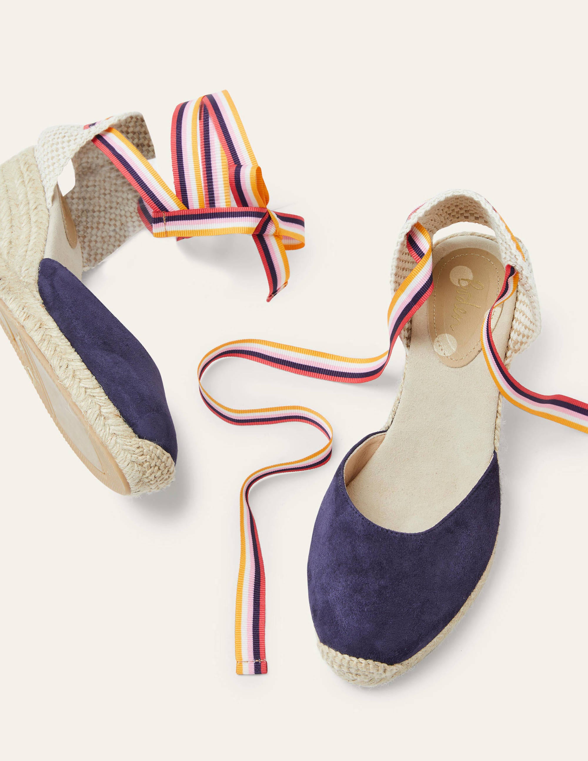 Compensées Cassie façon espadrilles NST Femme Boden, Multi