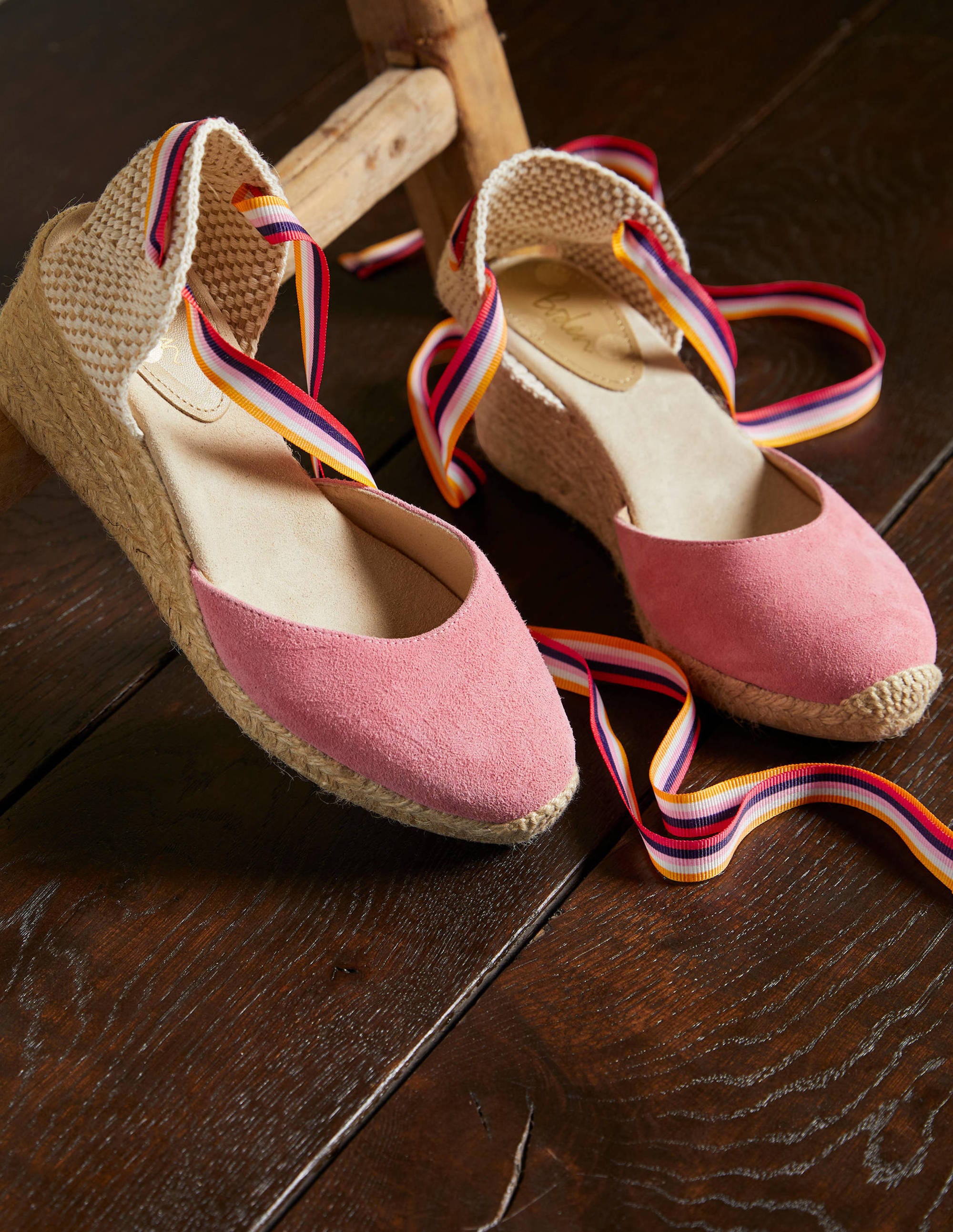 Compensées Cassie façon espadrilles PSP Femme Boden, Multi