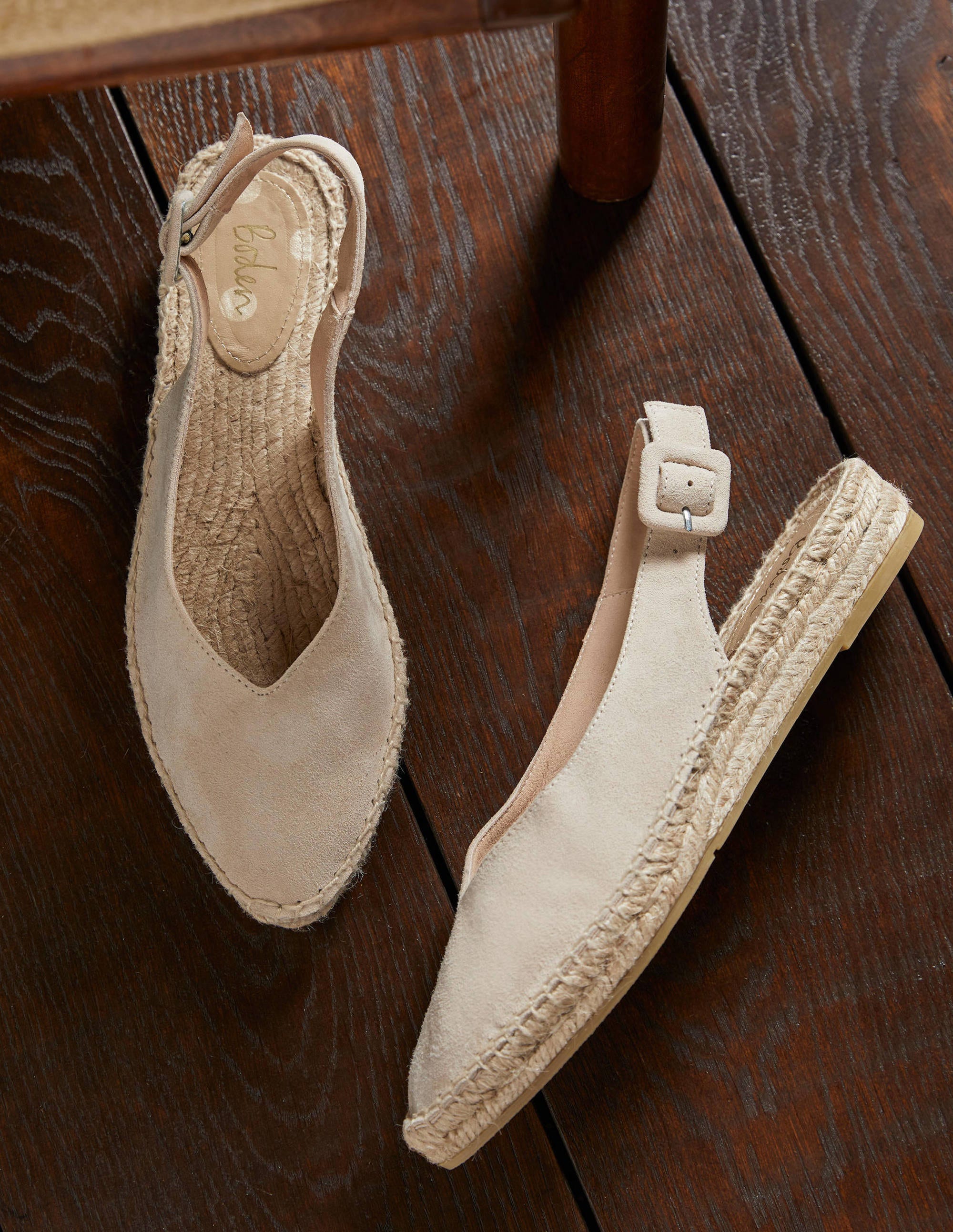 Sandales à bride arrière style espadrilles OAT Femme Boden, Natural