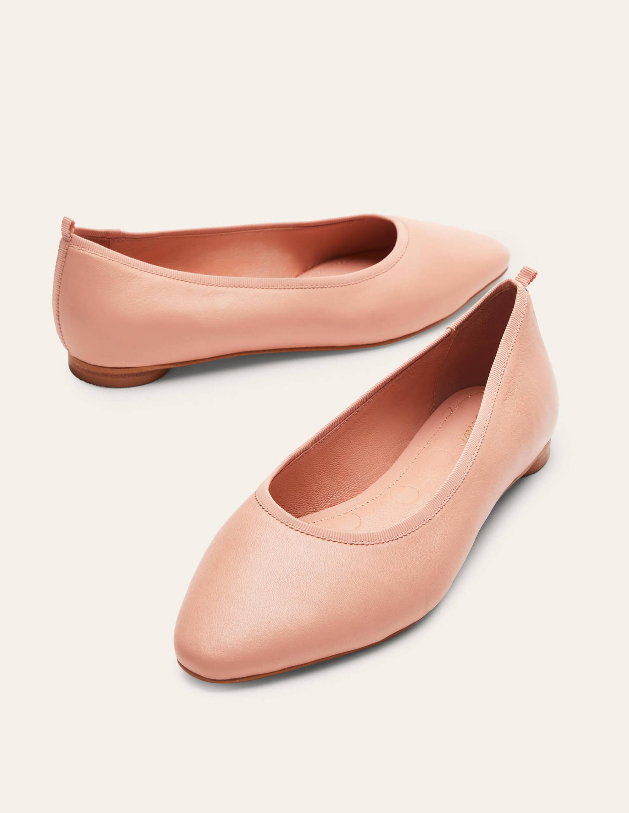 Ballerines à bout en amande STP Femme Boden, Pink