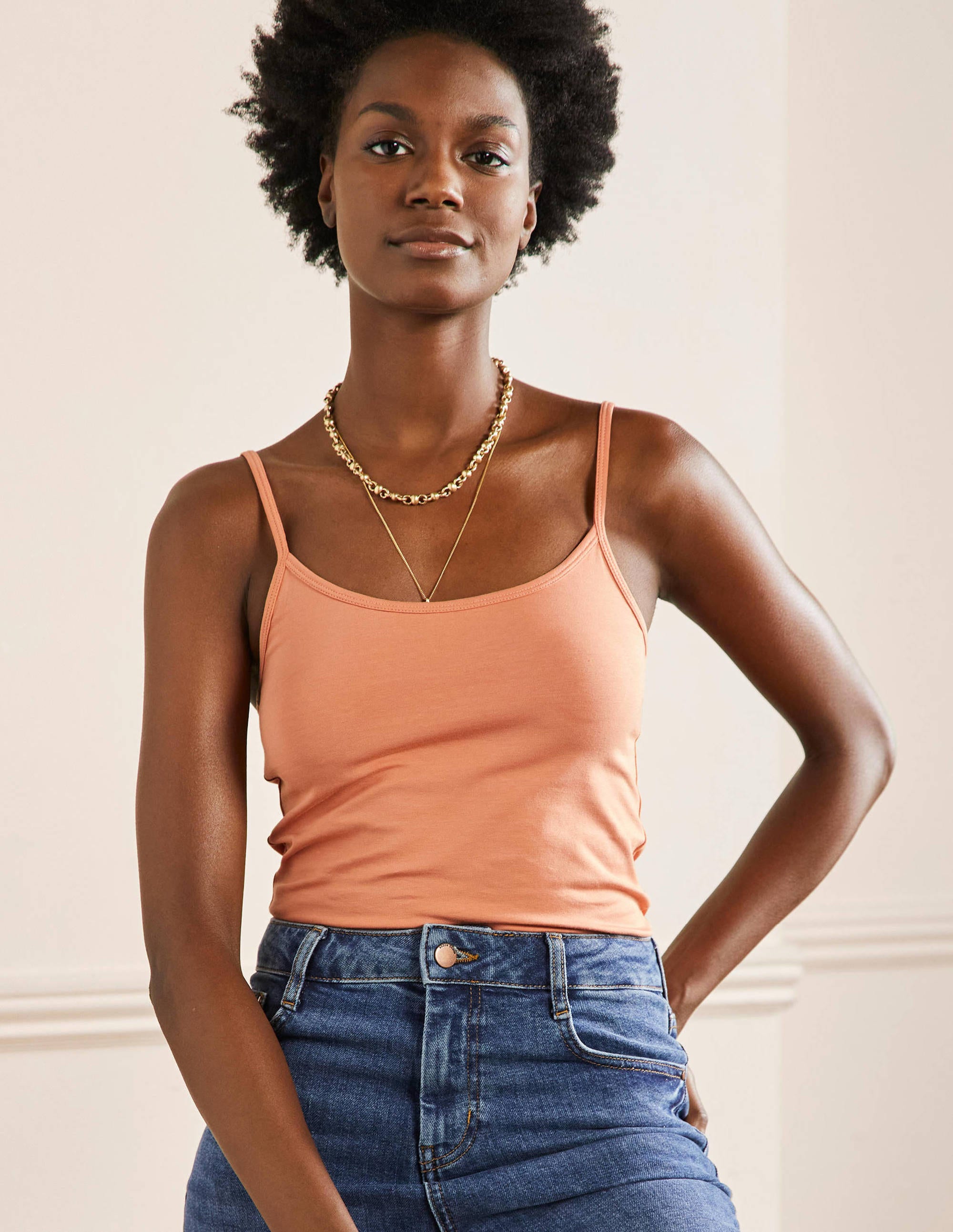 Caraco uni COR Femme Boden, Orange