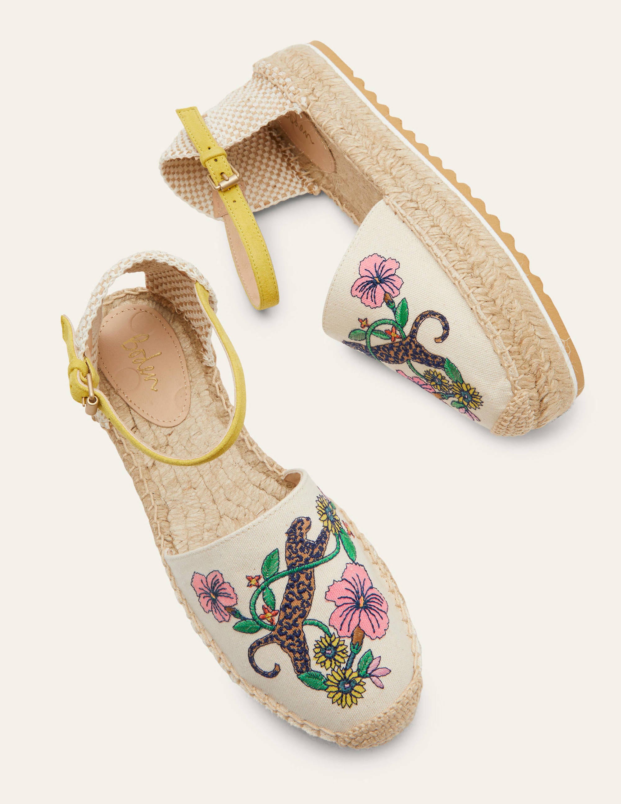 Espadrilles à plateforme plate MUL Femme Boden, Multi